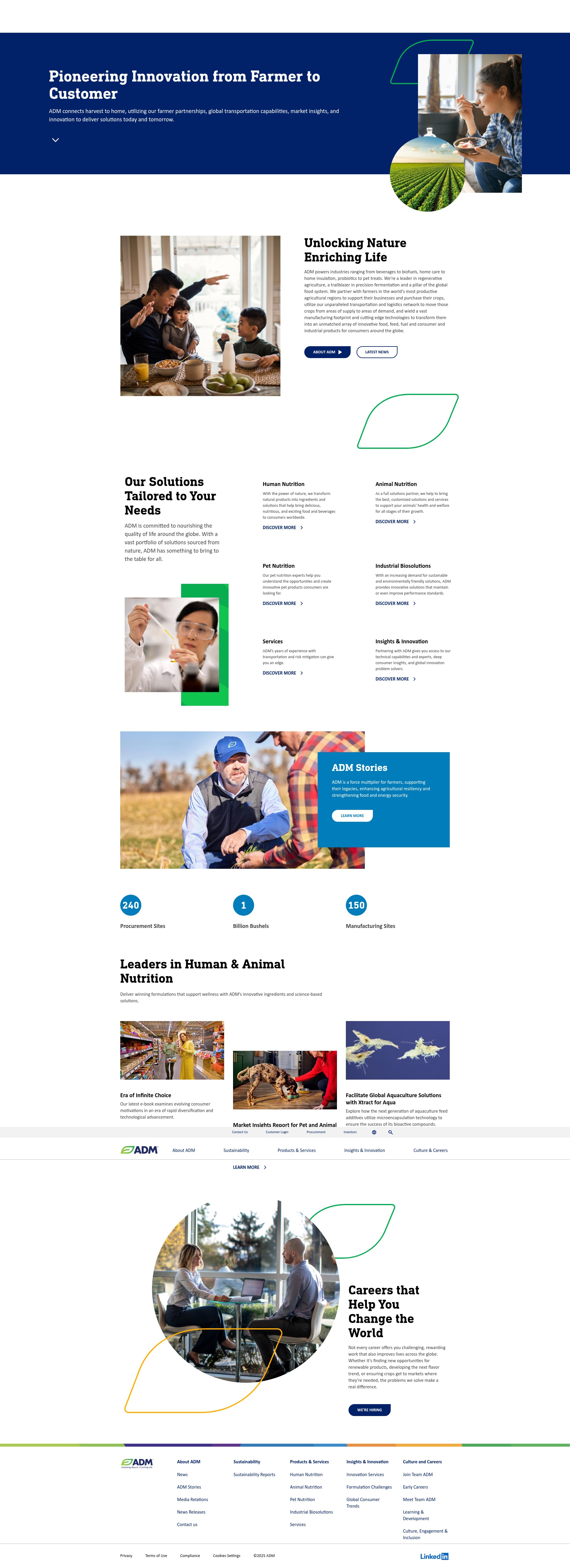 Screenshot of www.adm.com