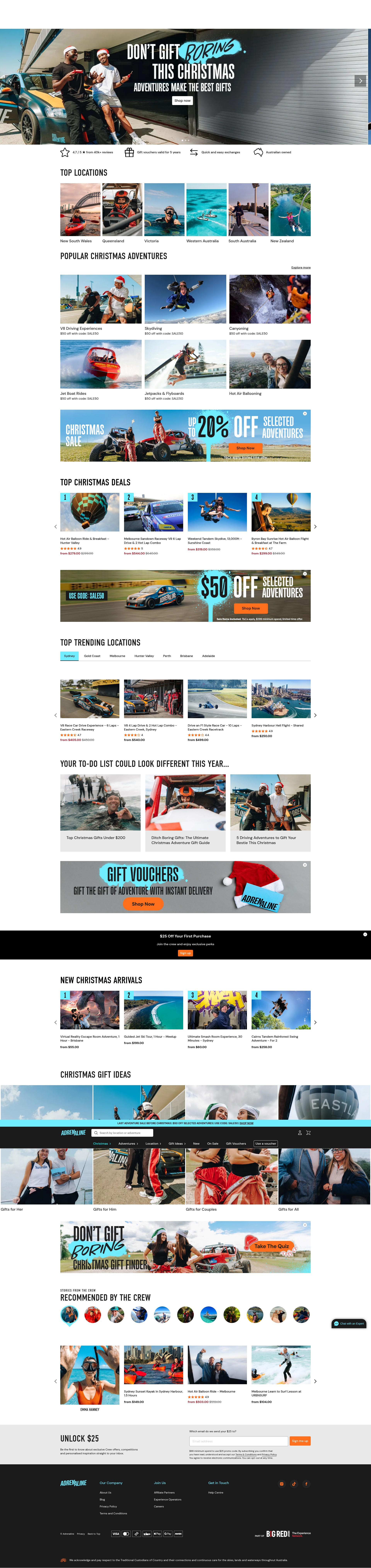 Screenshot of www.adrenaline.com.au