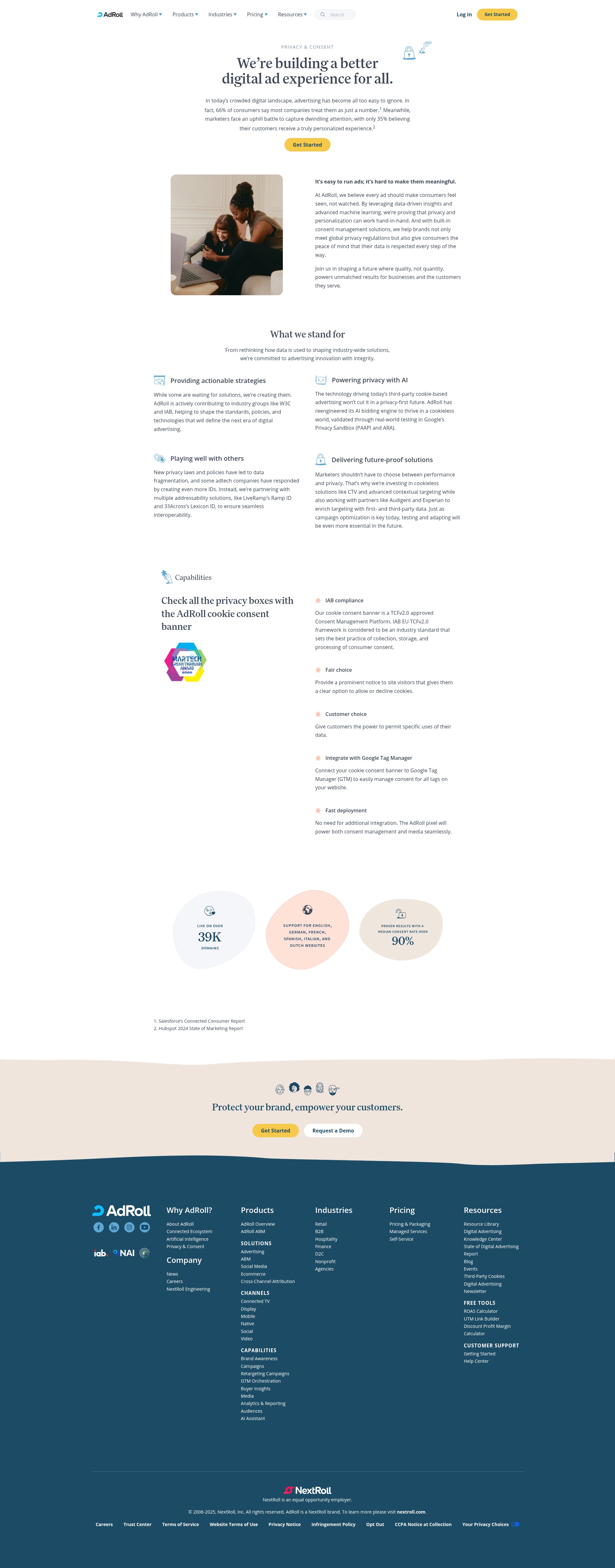 Screenshot of www.adroll.com