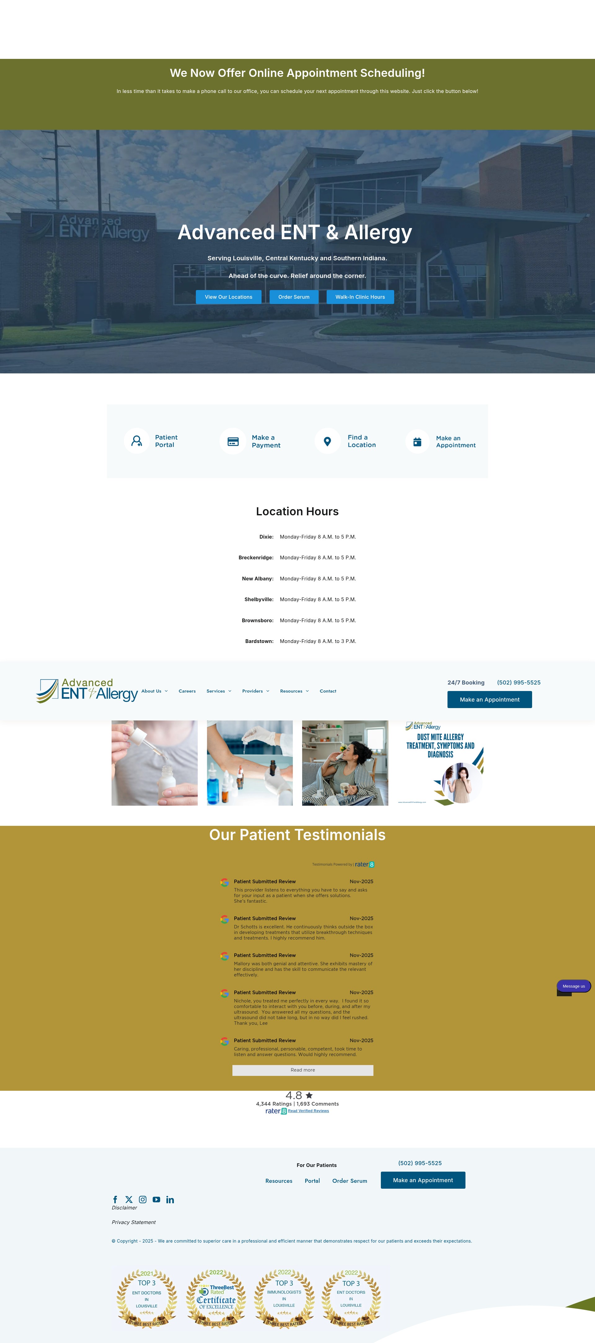 Screenshot of www.advancedentandallergy.com