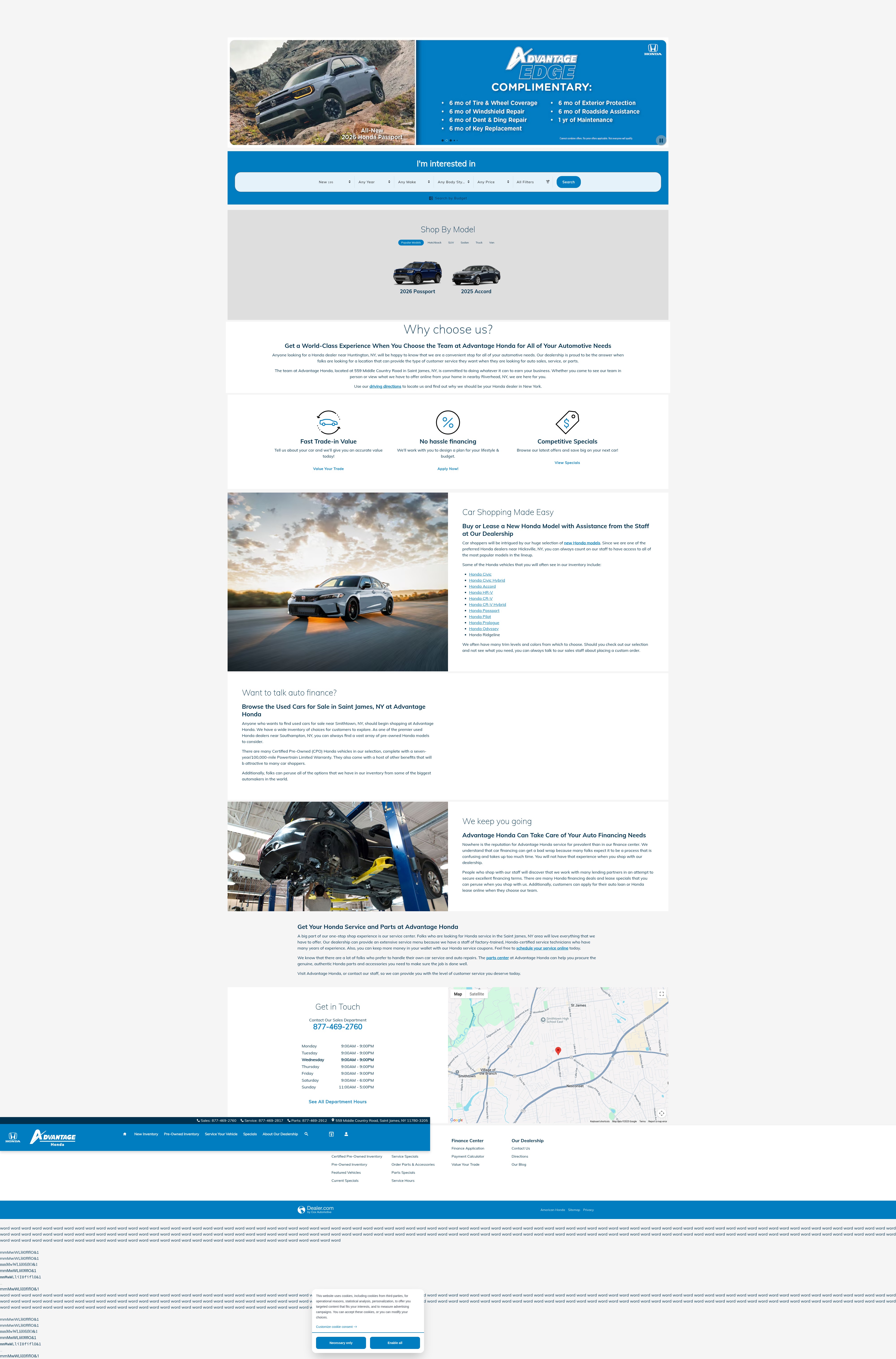 Screenshot of www.advantagehondany.com