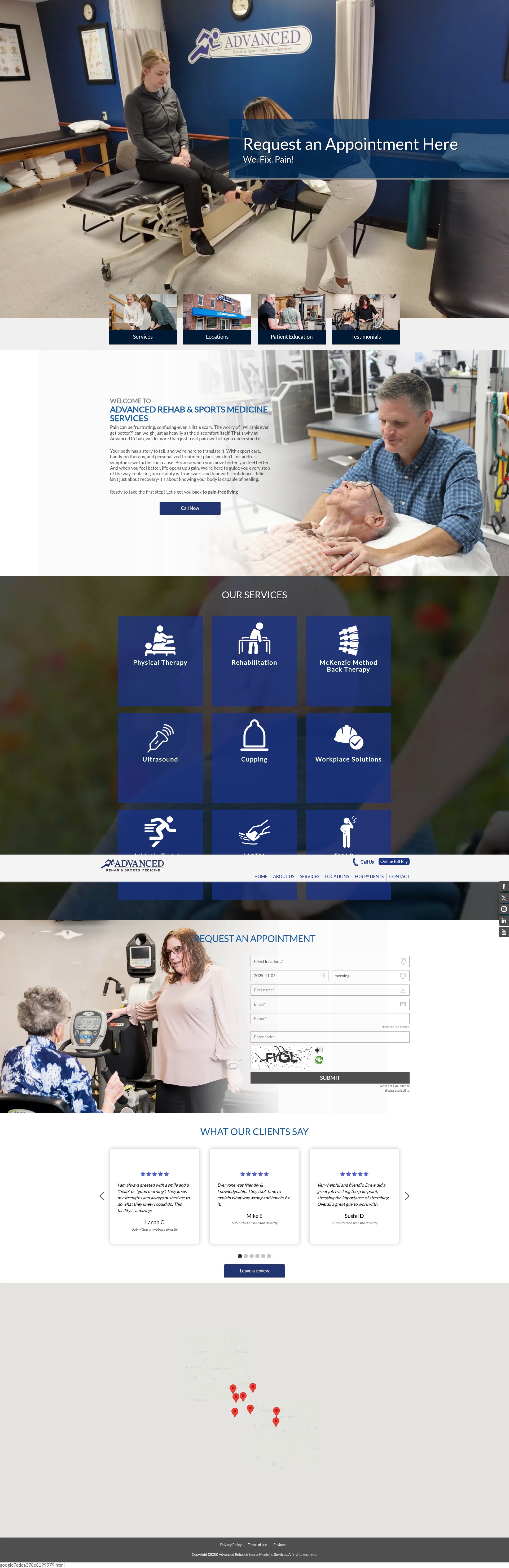 Screenshot of www.advrehab.com