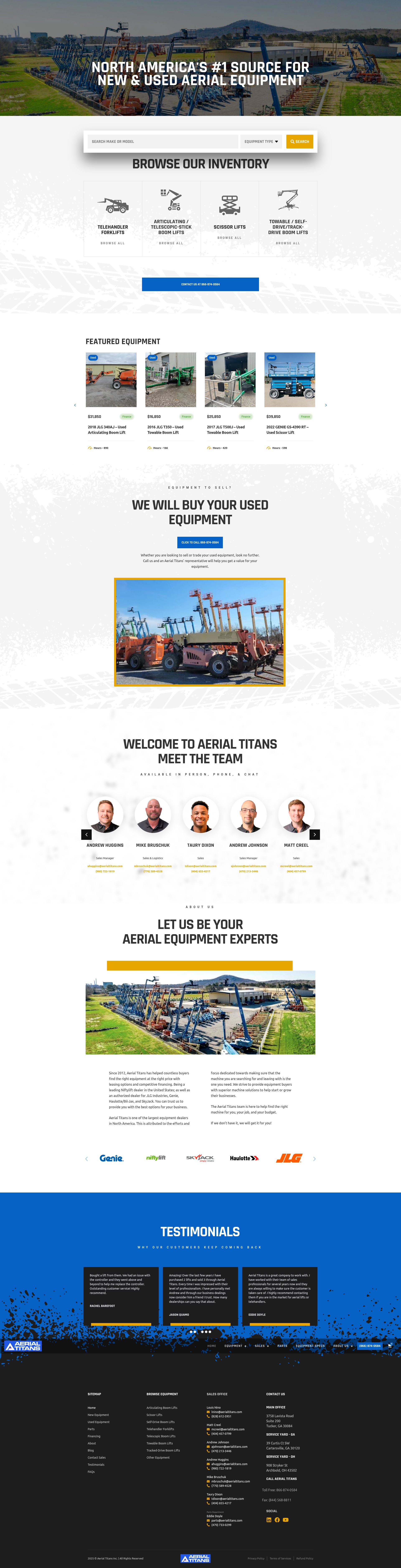 Screenshot of www.aerialtitans.com