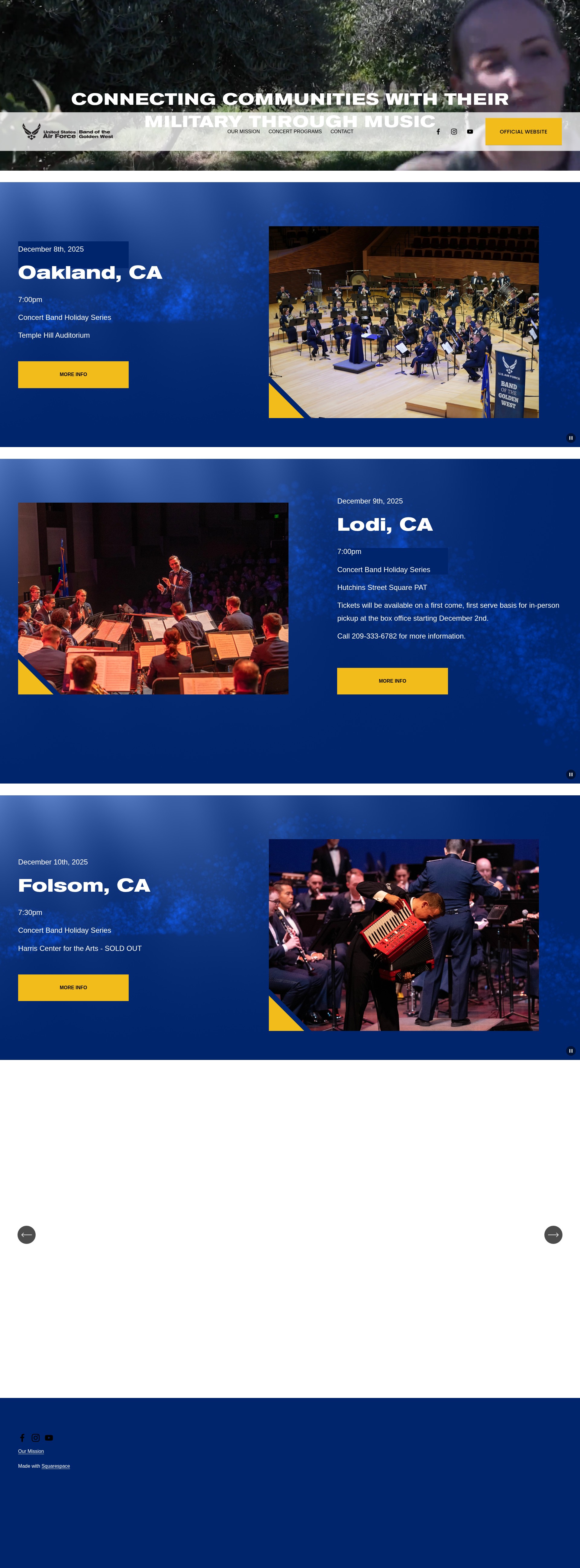 Screenshot of www.afbandconcerts.com