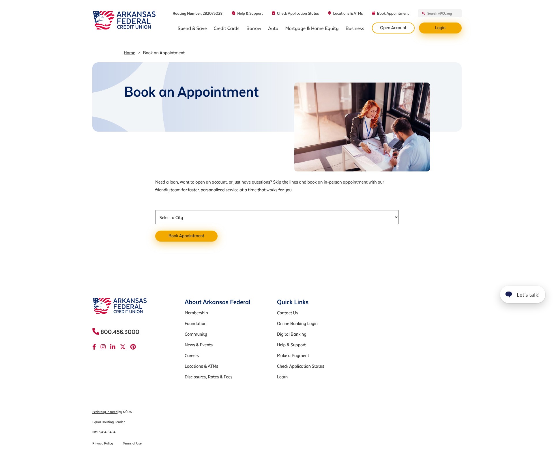 Screenshot of www.afcu.org