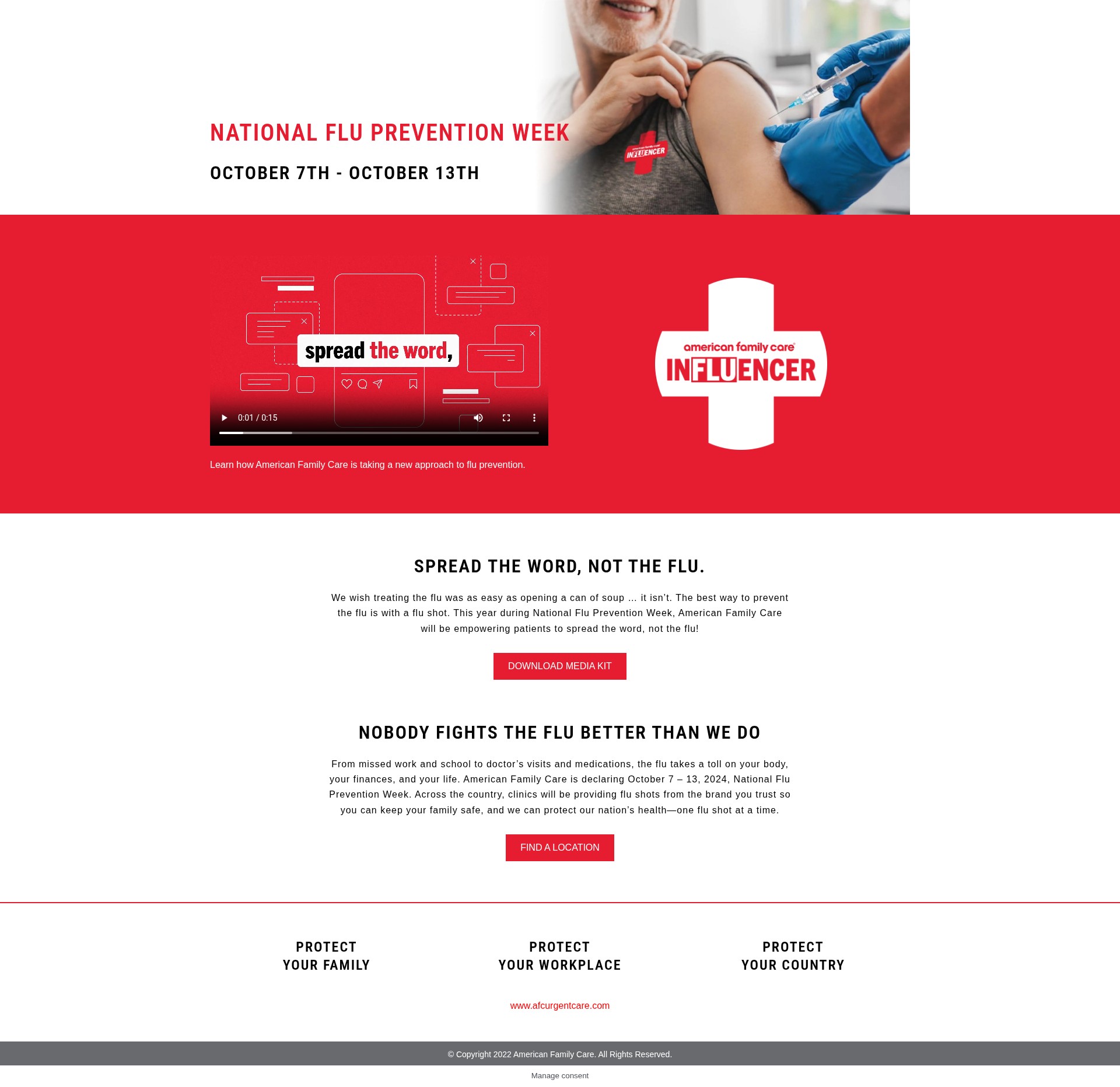 Screenshot of www.afcurgentcare.com