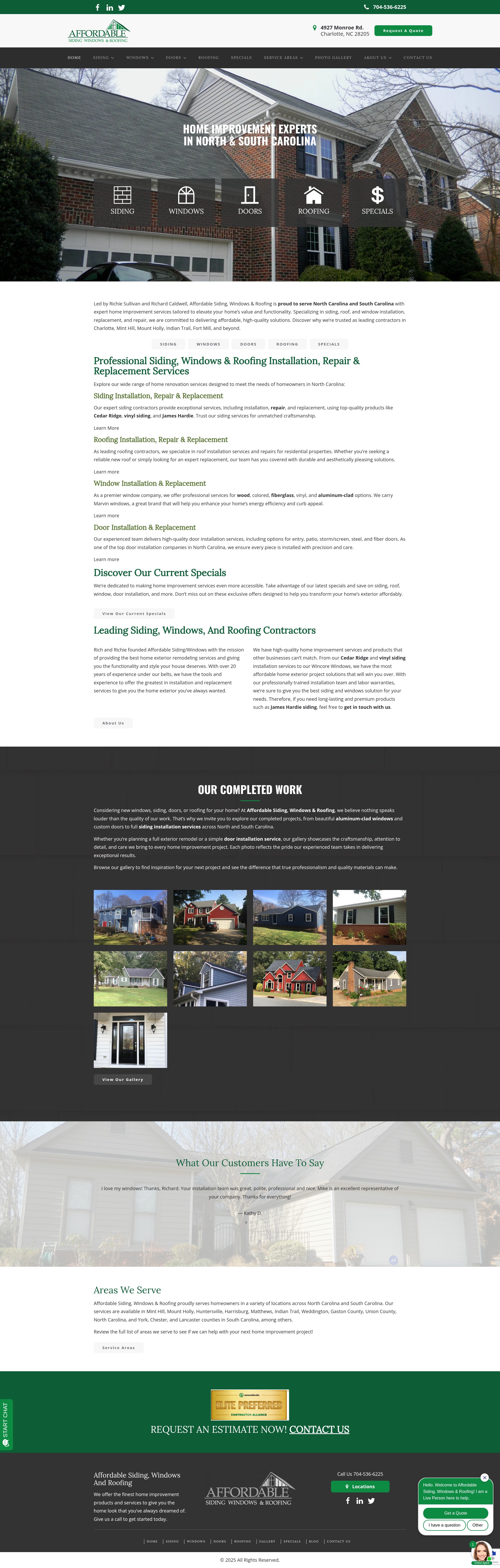 Screenshot of www.affordablesiding.com