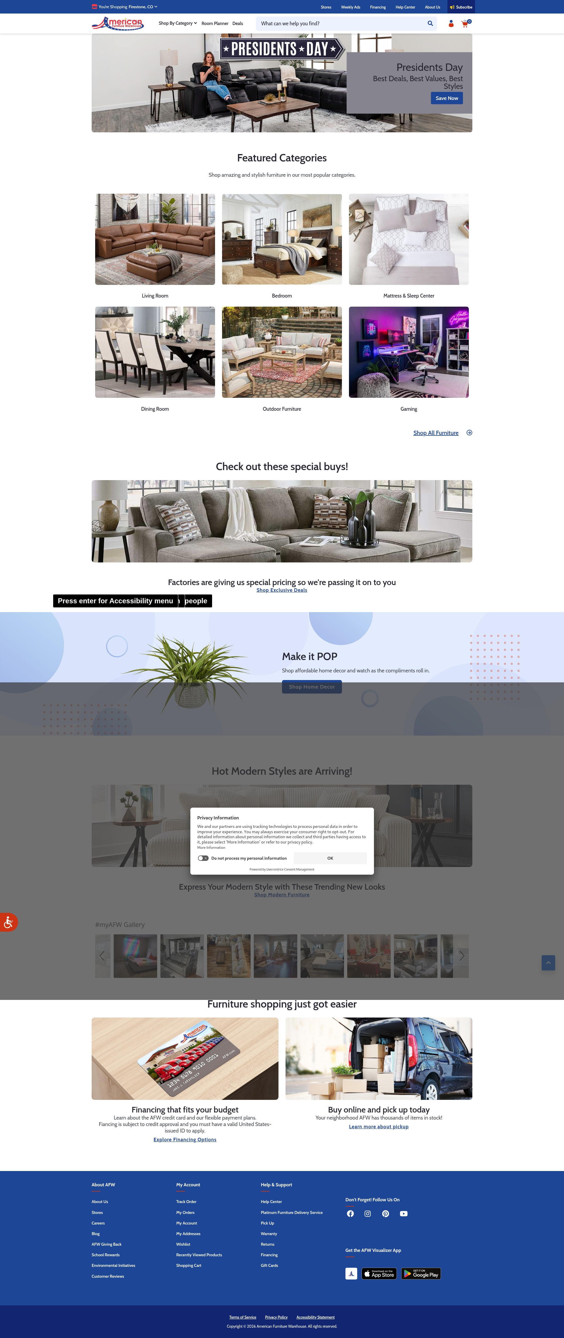 Screenshot of www.afw.com
