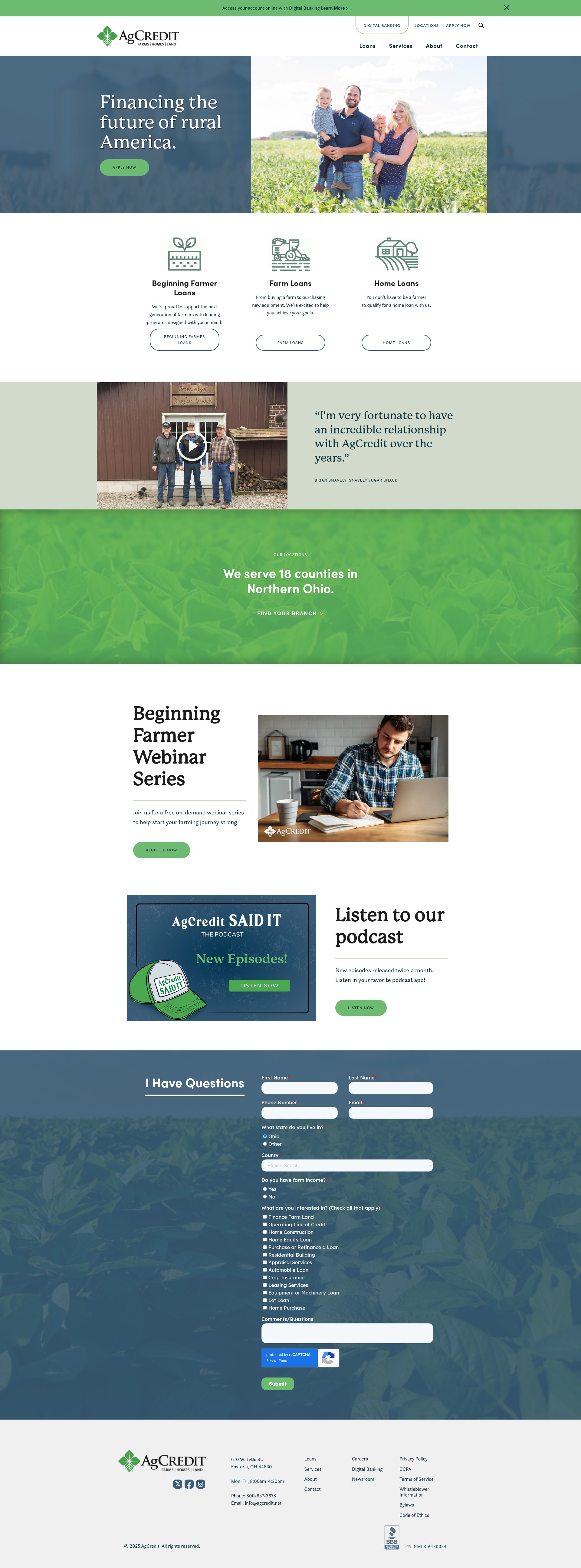 Screenshot of www.agcredit.net