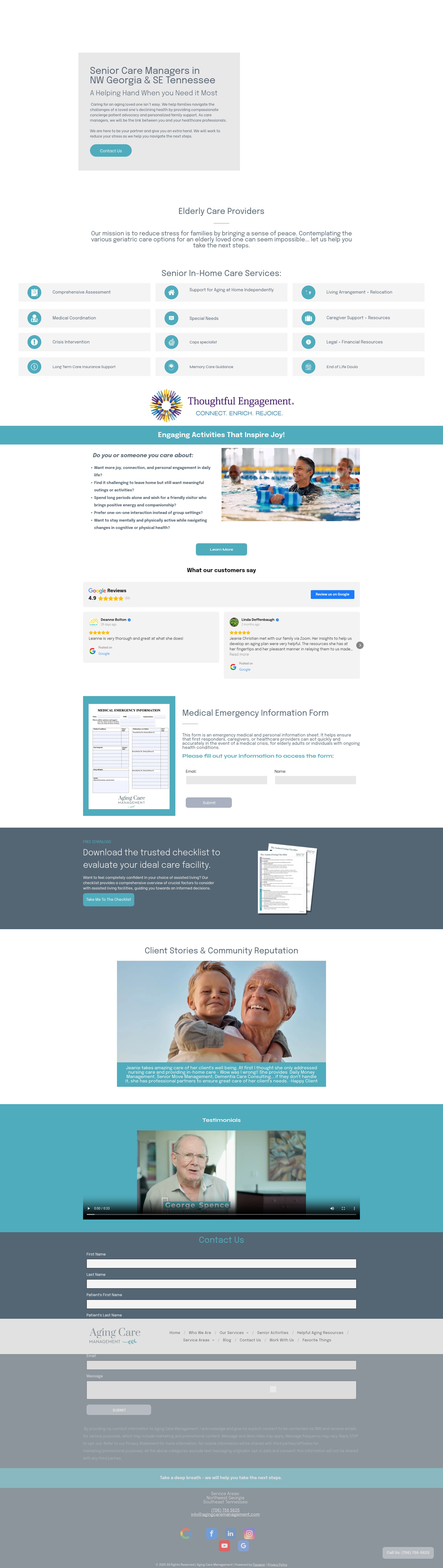 Screenshot of www.agingcaremanagement.com