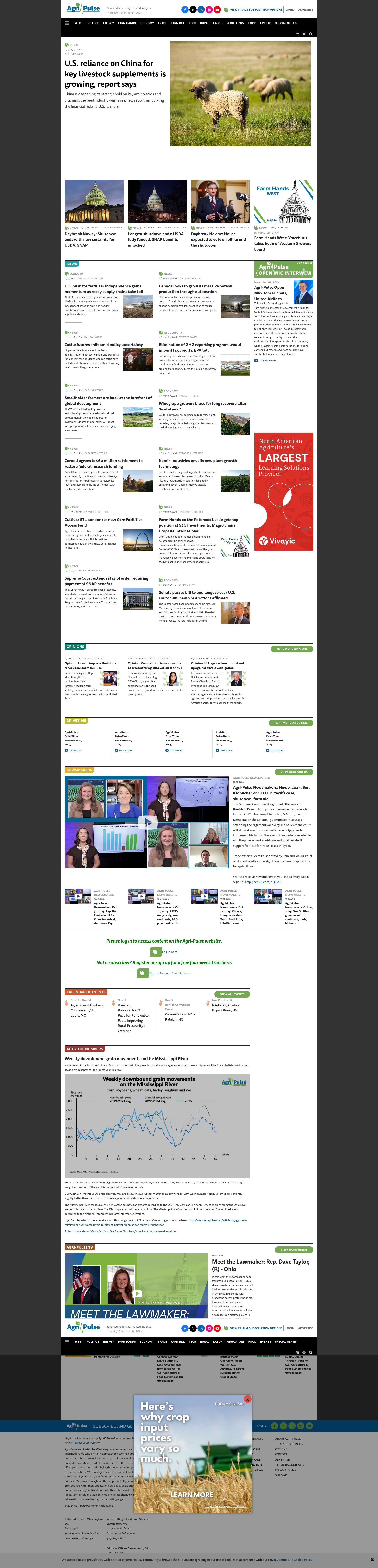 Screenshot of www.agri-pulse.com