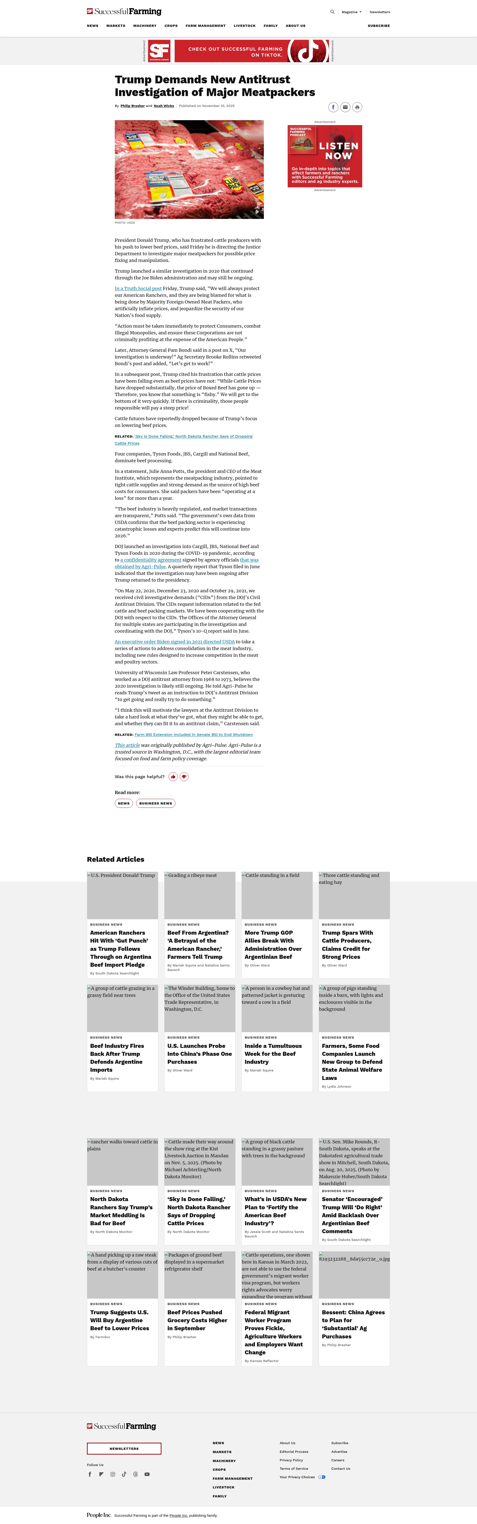 Screenshot of www.agriculture.com