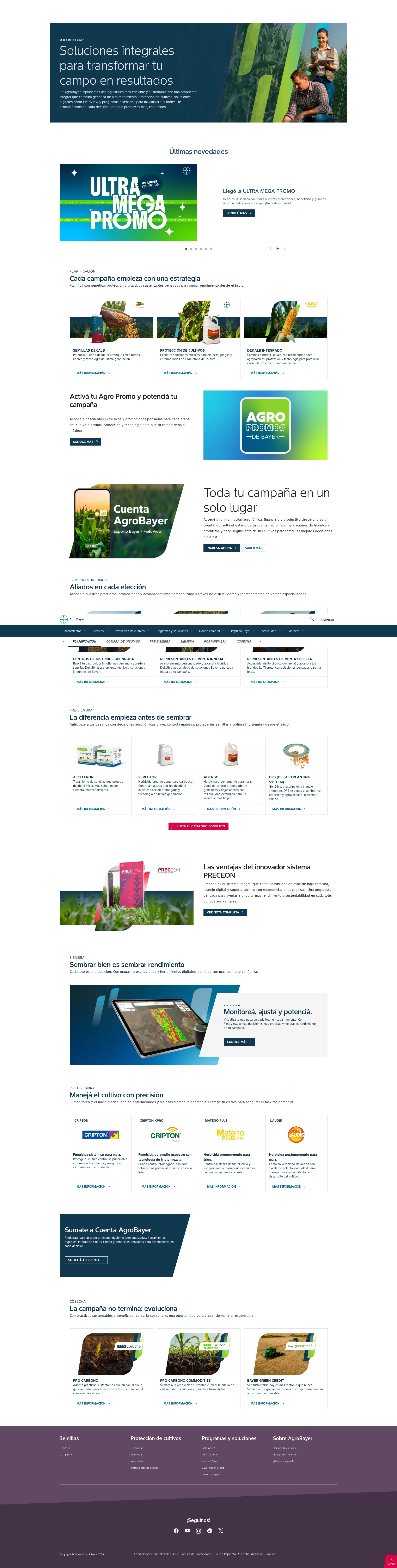 Screenshot of www.agro.bayer.com.ar