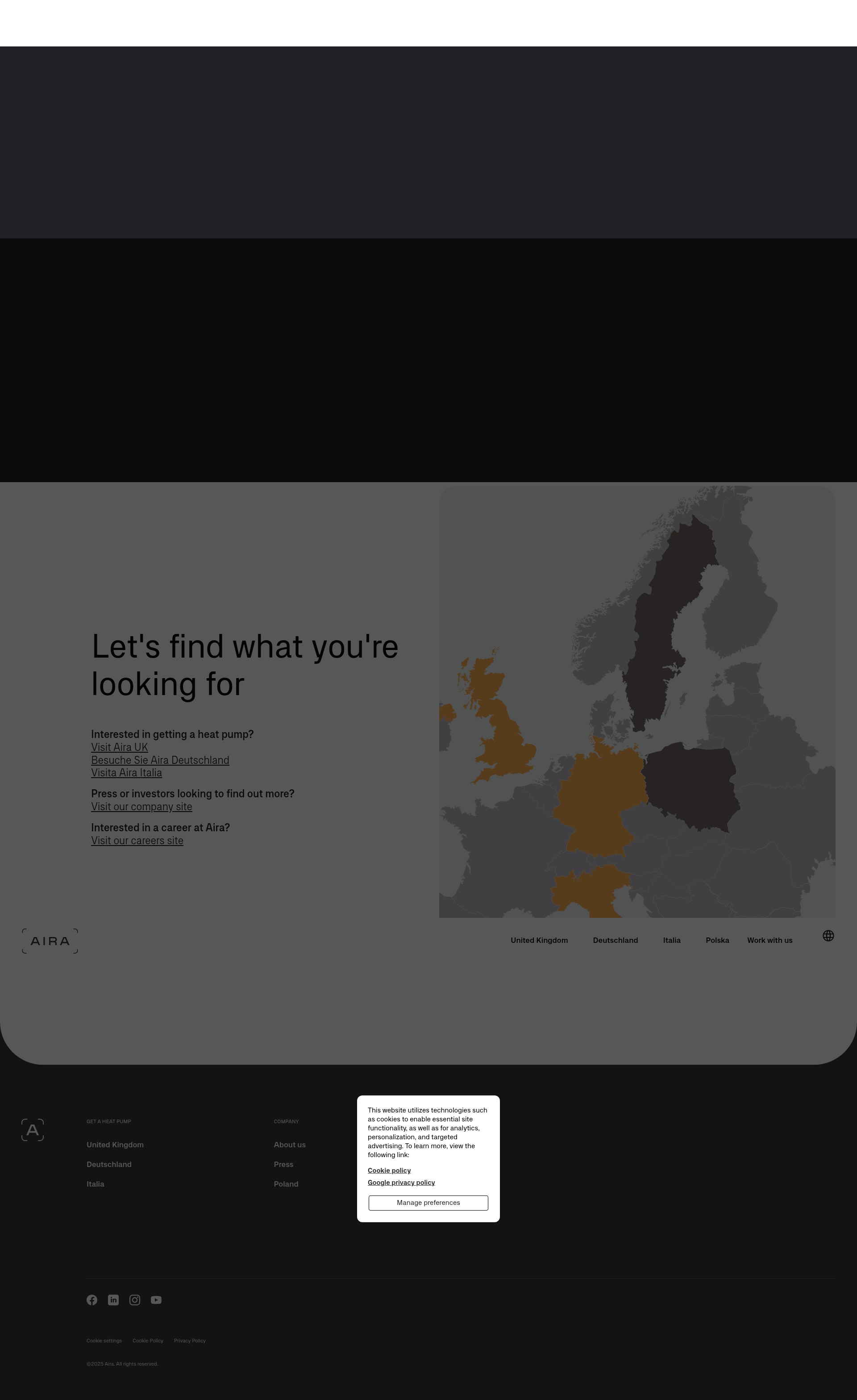 Screenshot of www.airahome.com