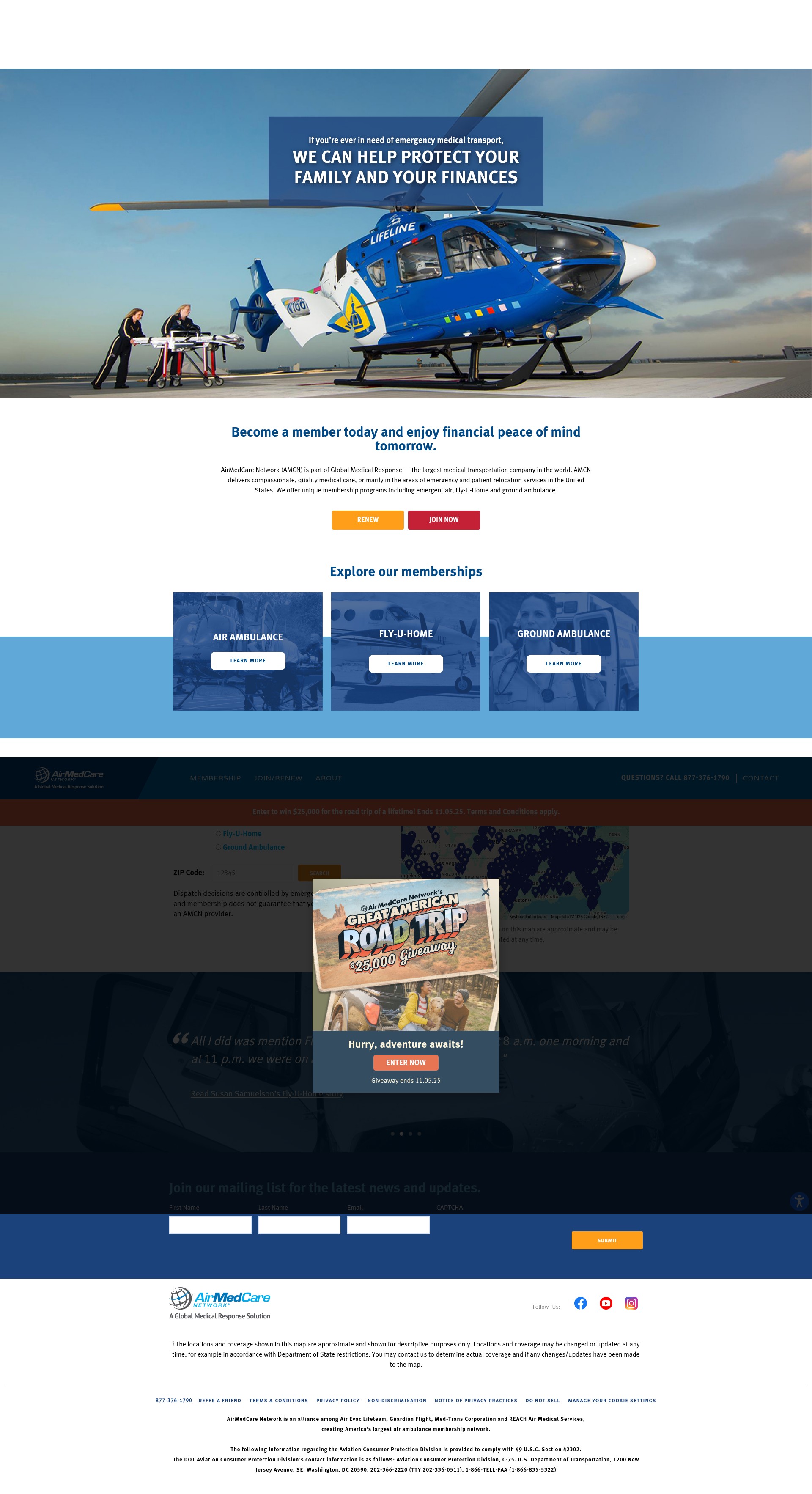 Screenshot of www.airmedcarenetwork.com