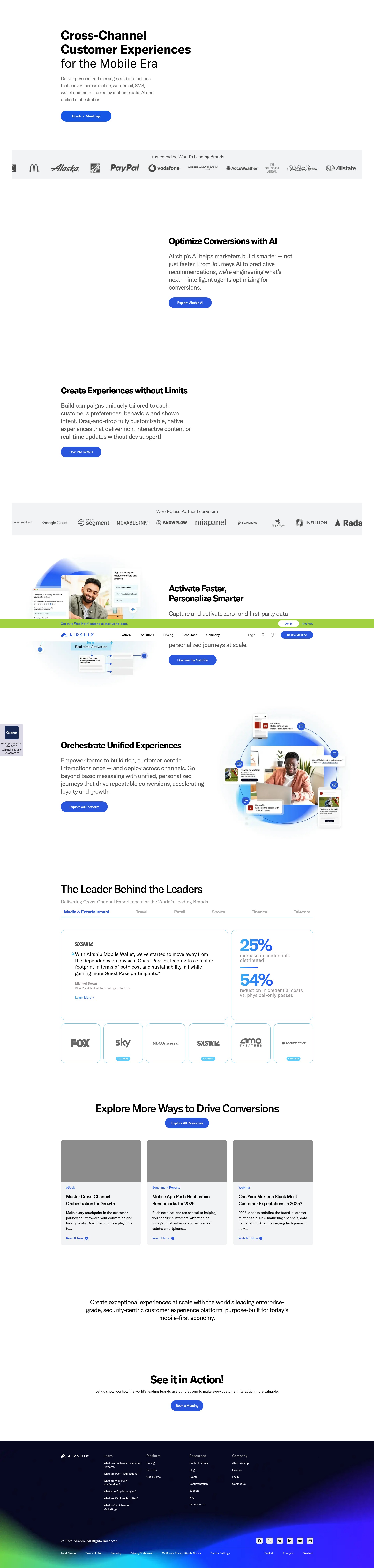Screenshot of www.airship.com