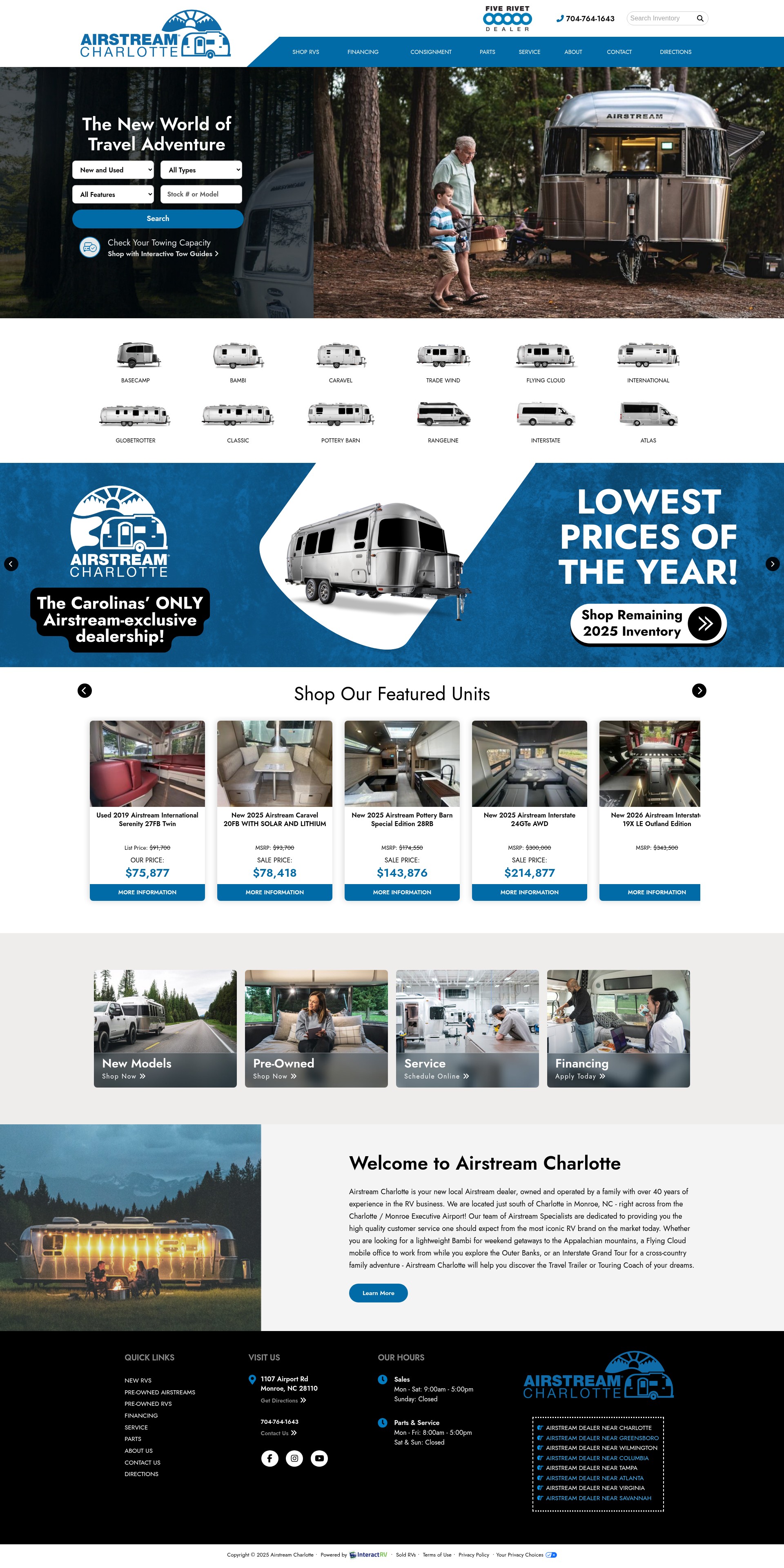 Screenshot of www.airstreamcharlotte.com