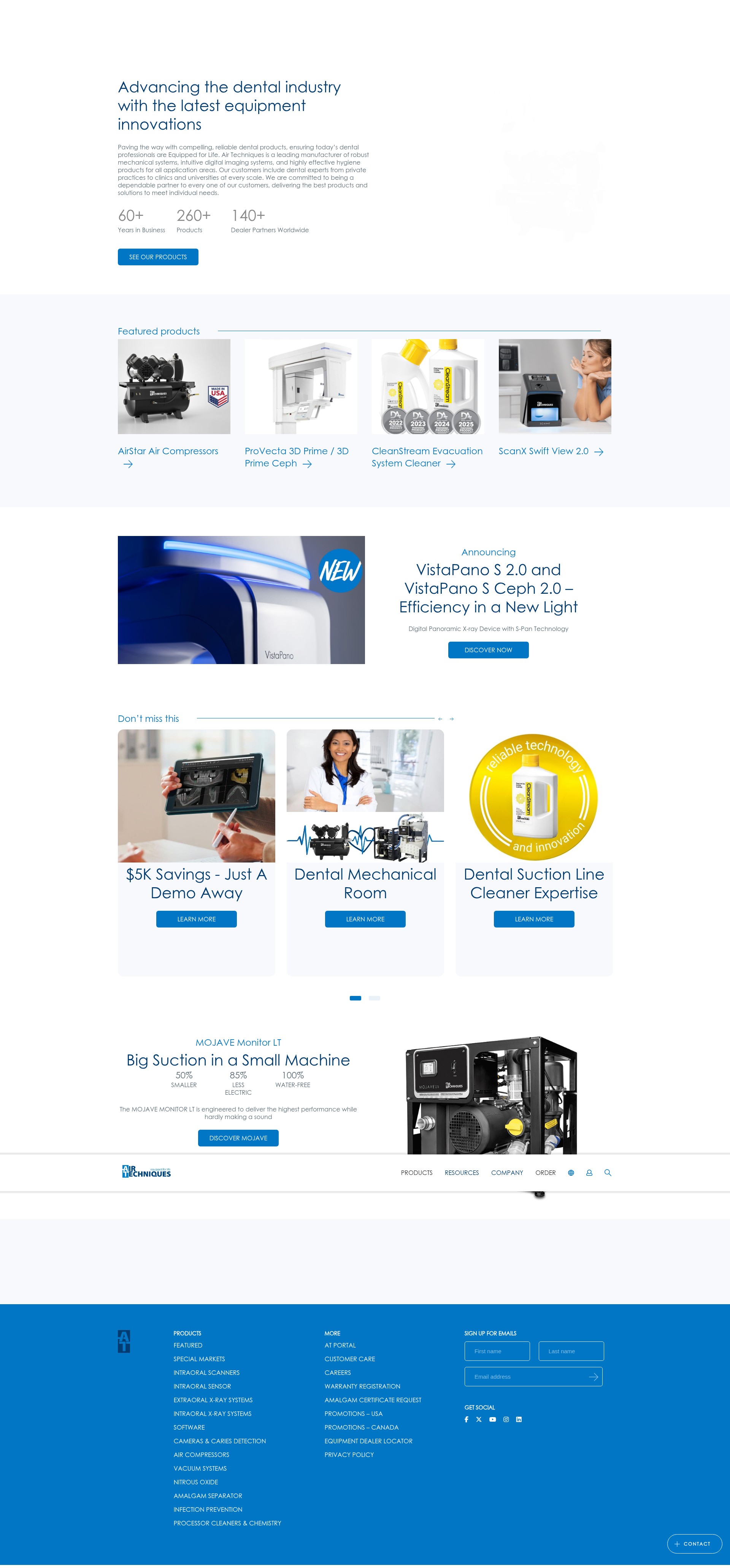 Screenshot of www.airtechniques.com