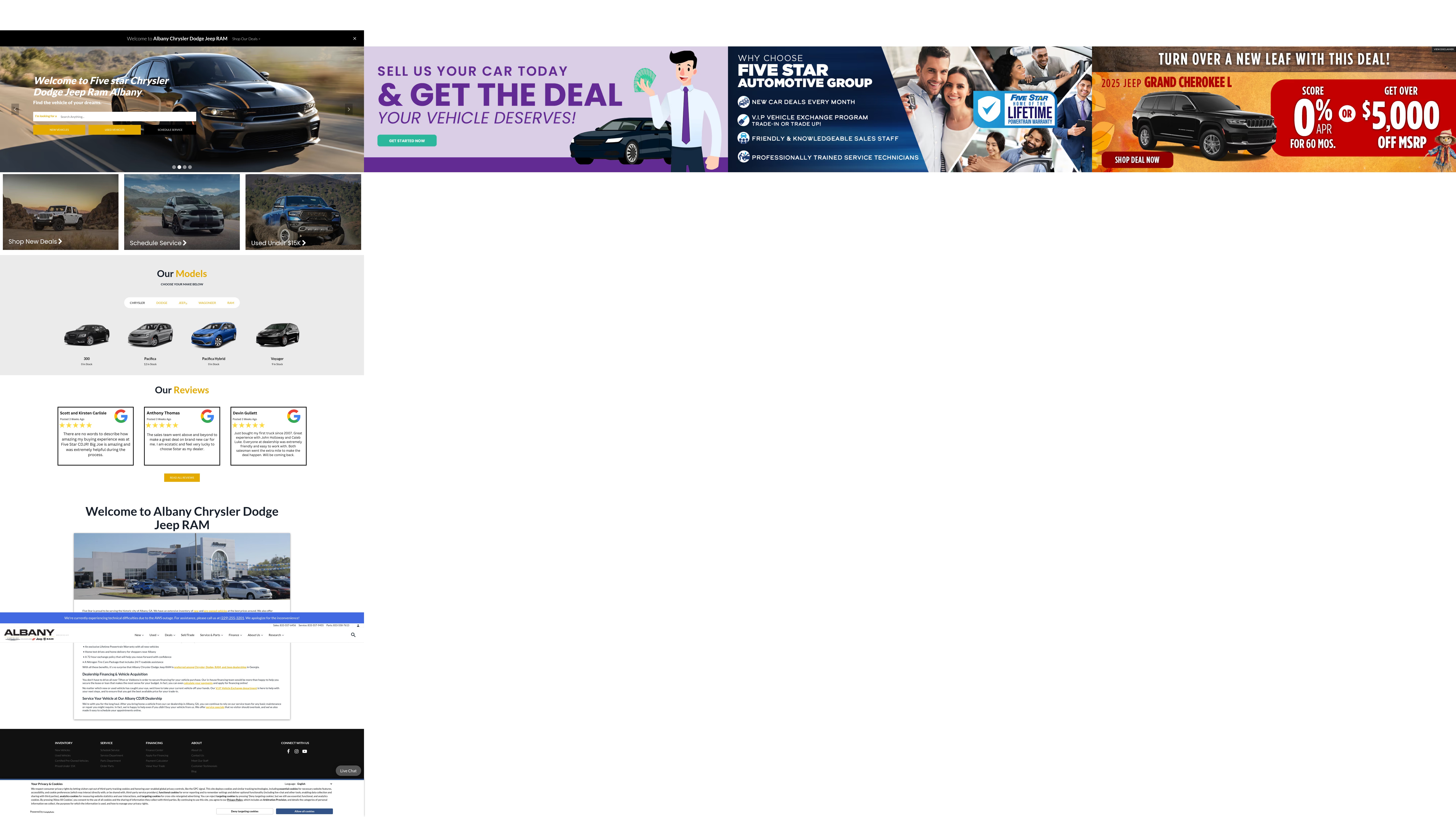 Screenshot of www.albanycdjrga.com