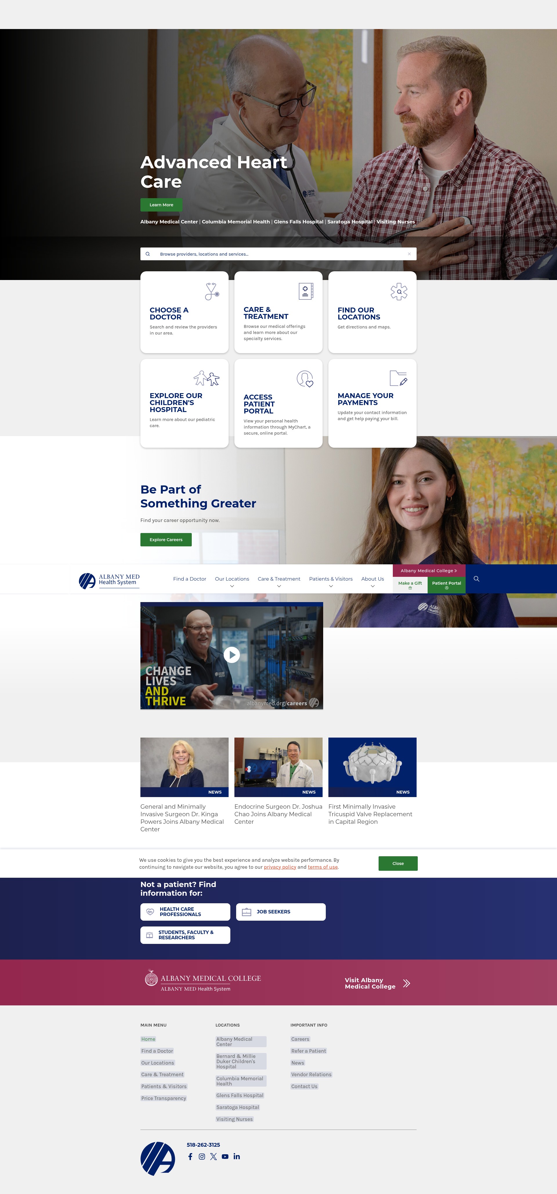 Screenshot of www.albanymed.org