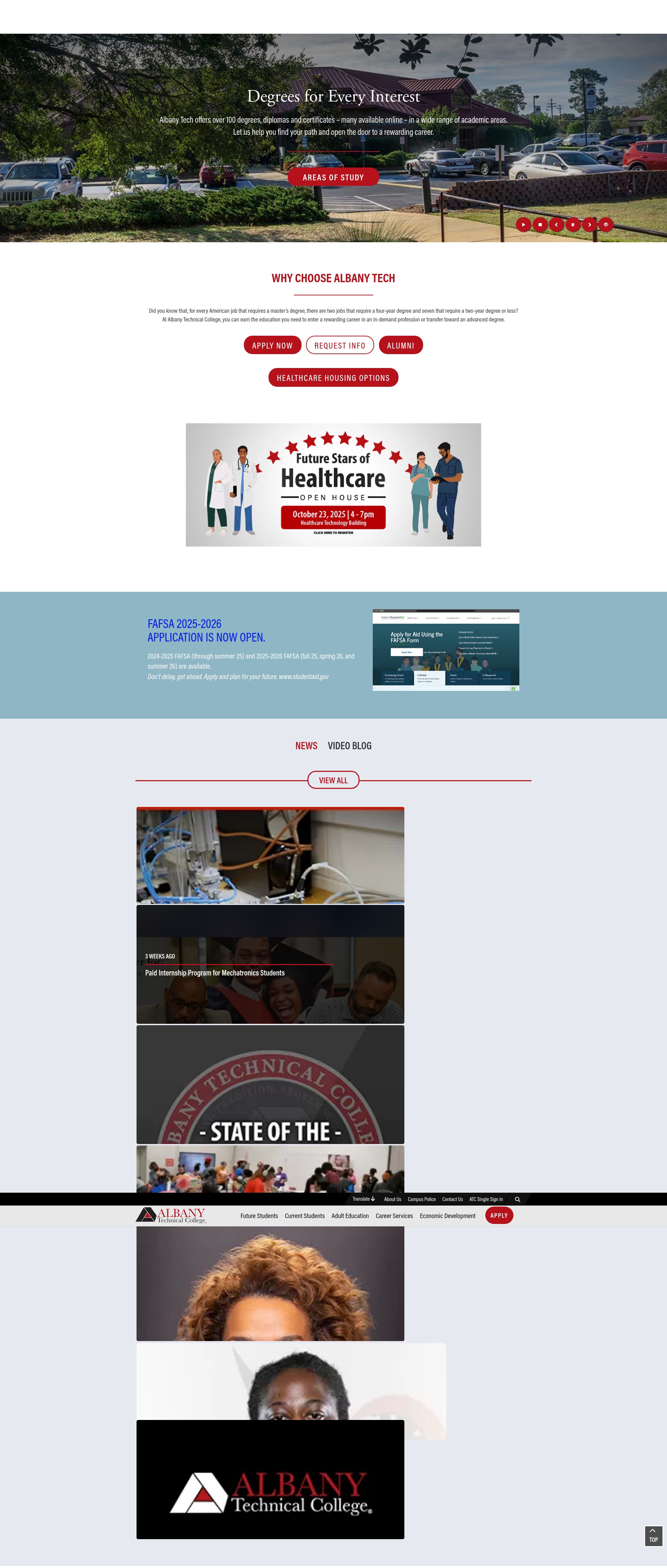 Screenshot of www.albanytech.edu
