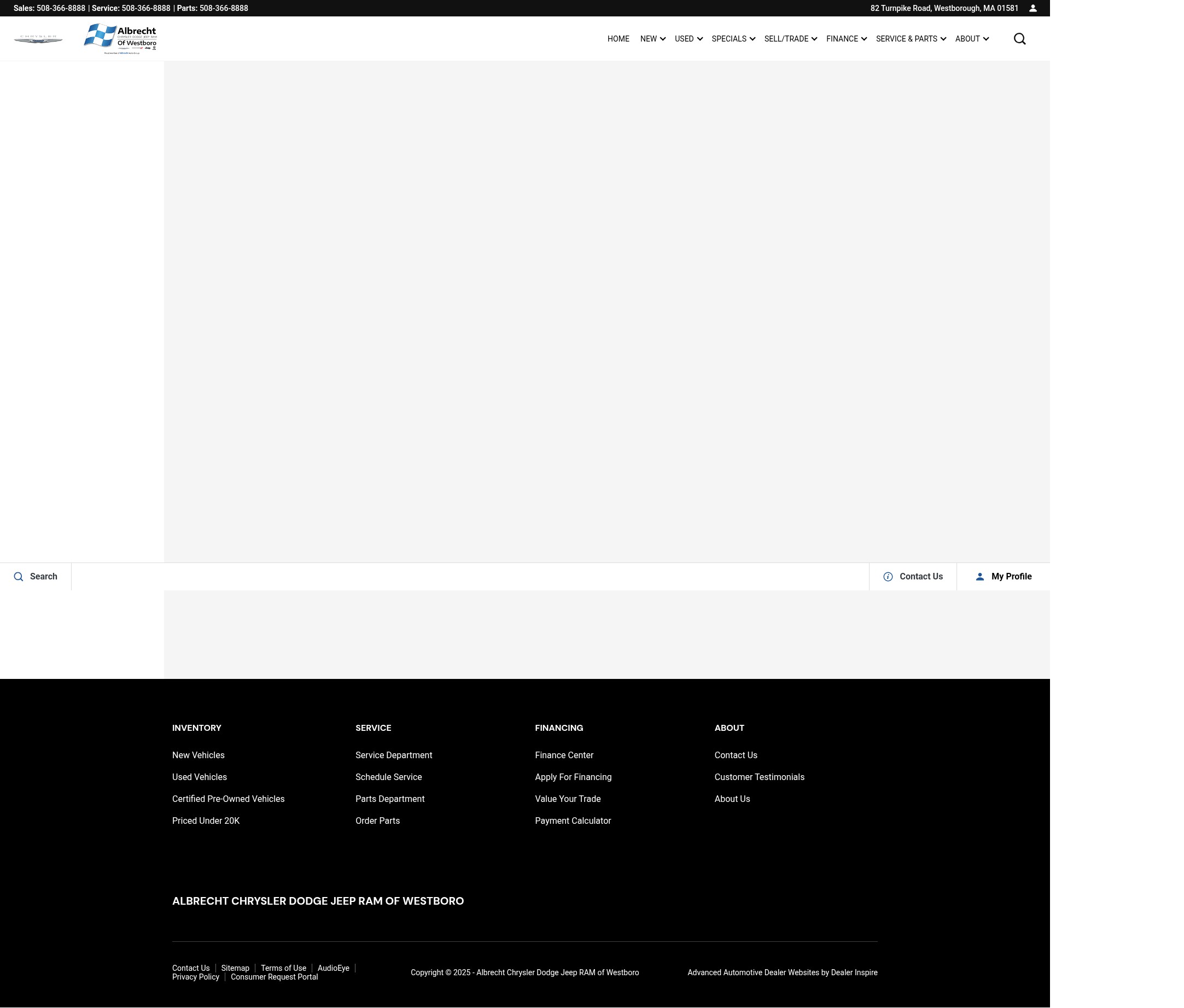 Screenshot of www.albrechtcdjrwestboro.com