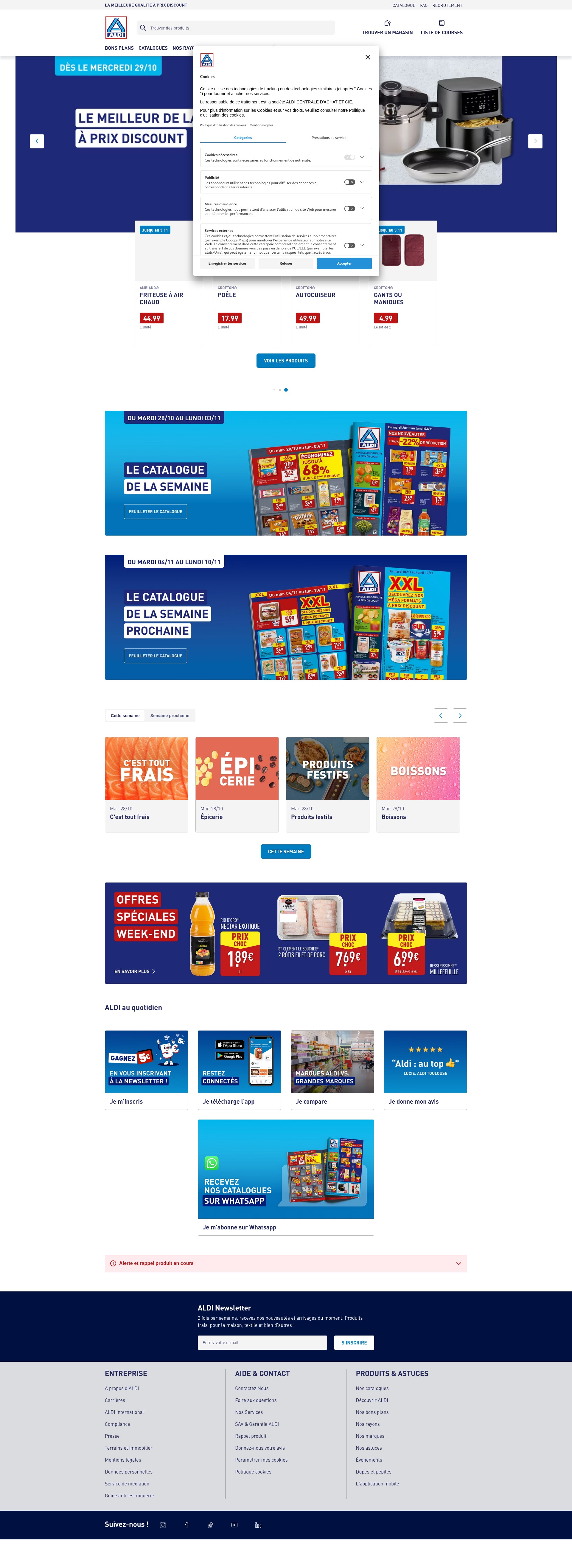 Screenshot of www.aldi.fr