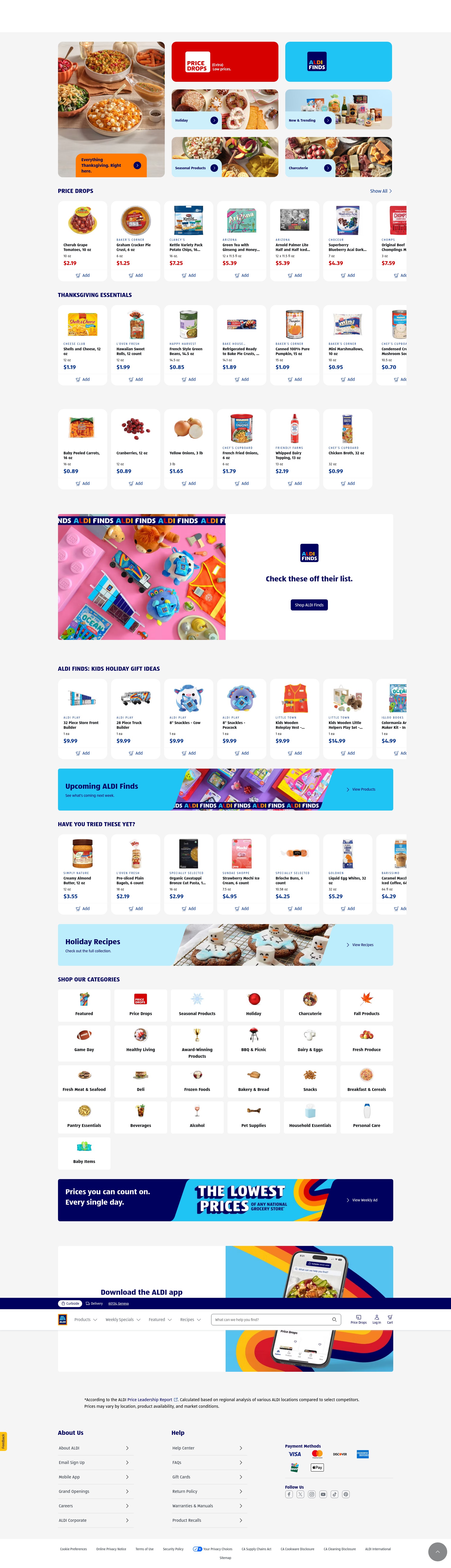 Screenshot of www.aldi.us