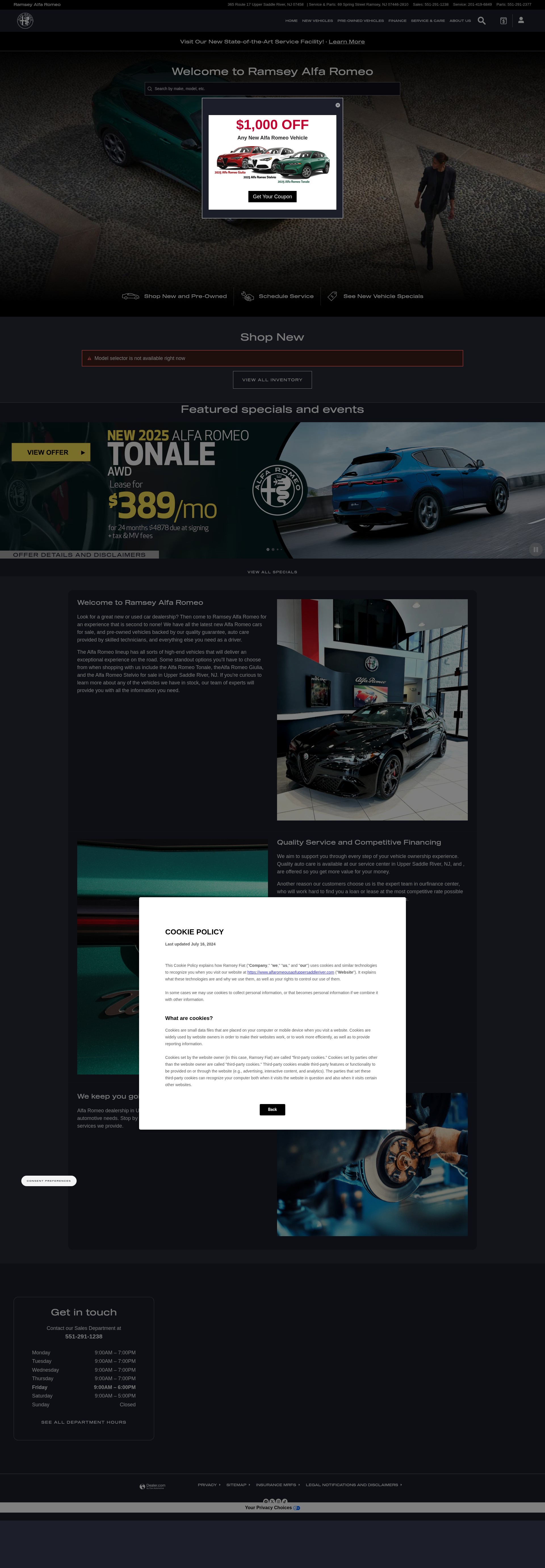 Screenshot of www.alfaromeousaofuppersaddleriver.com