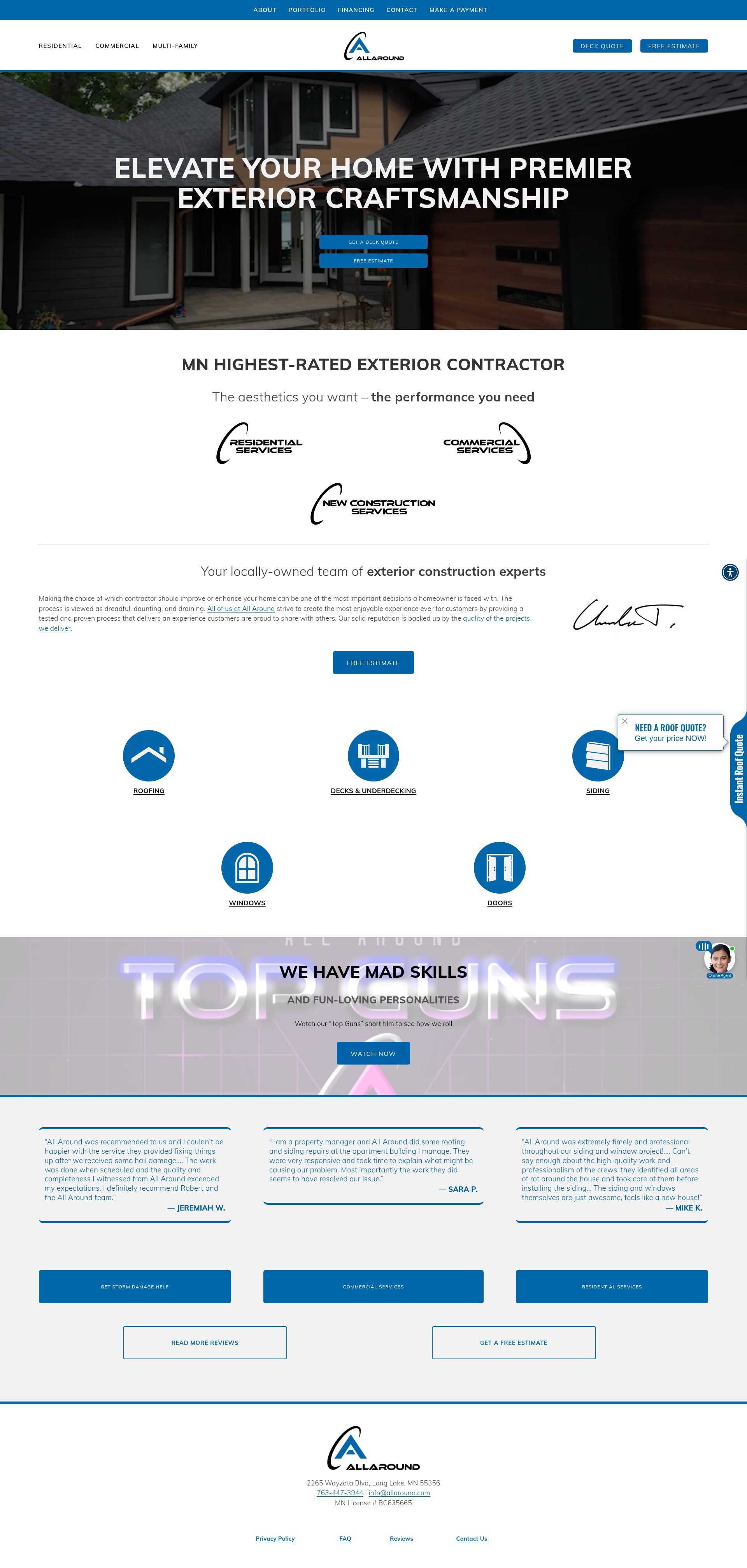 Screenshot of www.allaround.com