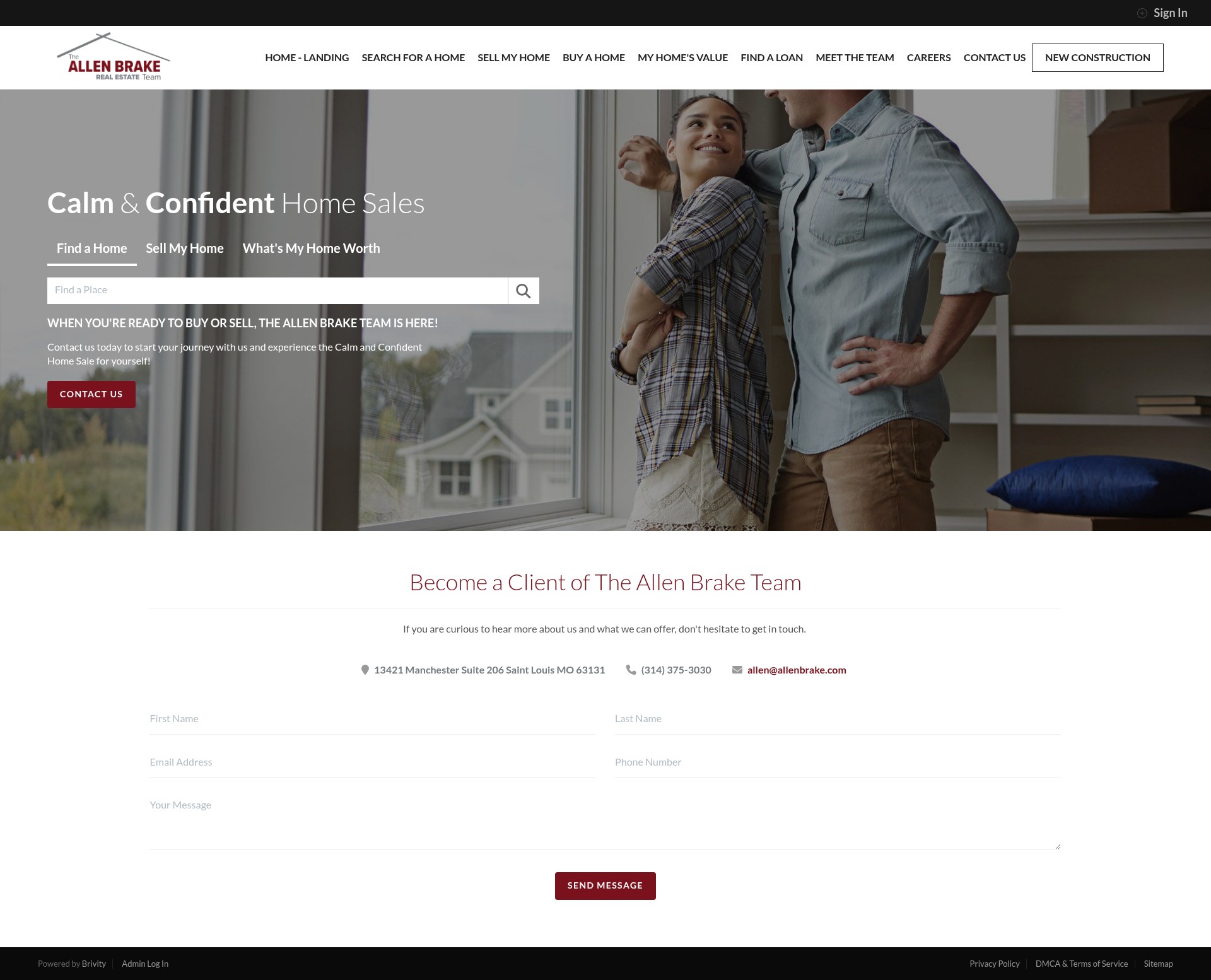 Screenshot of www.allenbrake.com
