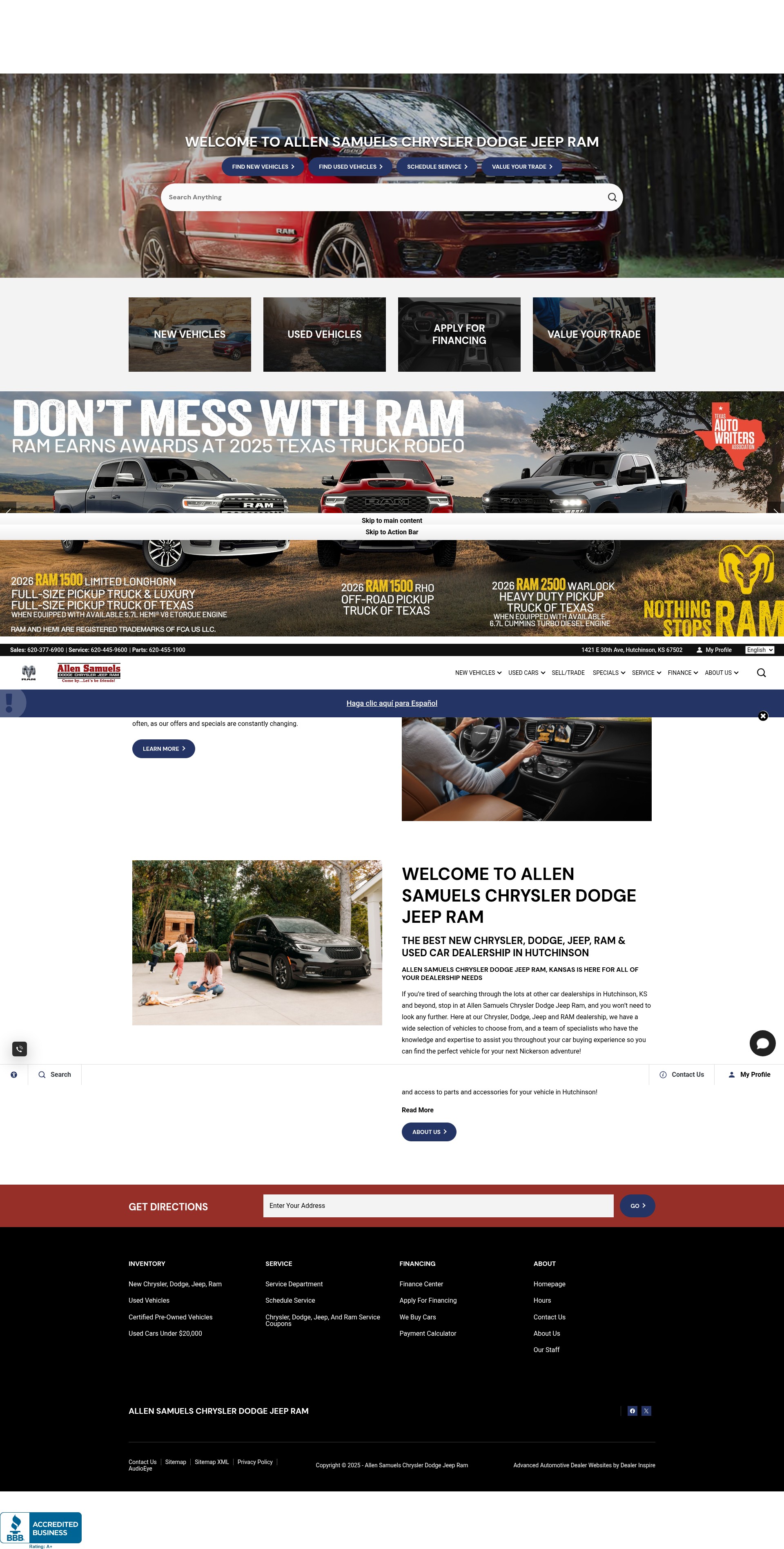 Screenshot of www.allensamuelshutch.com