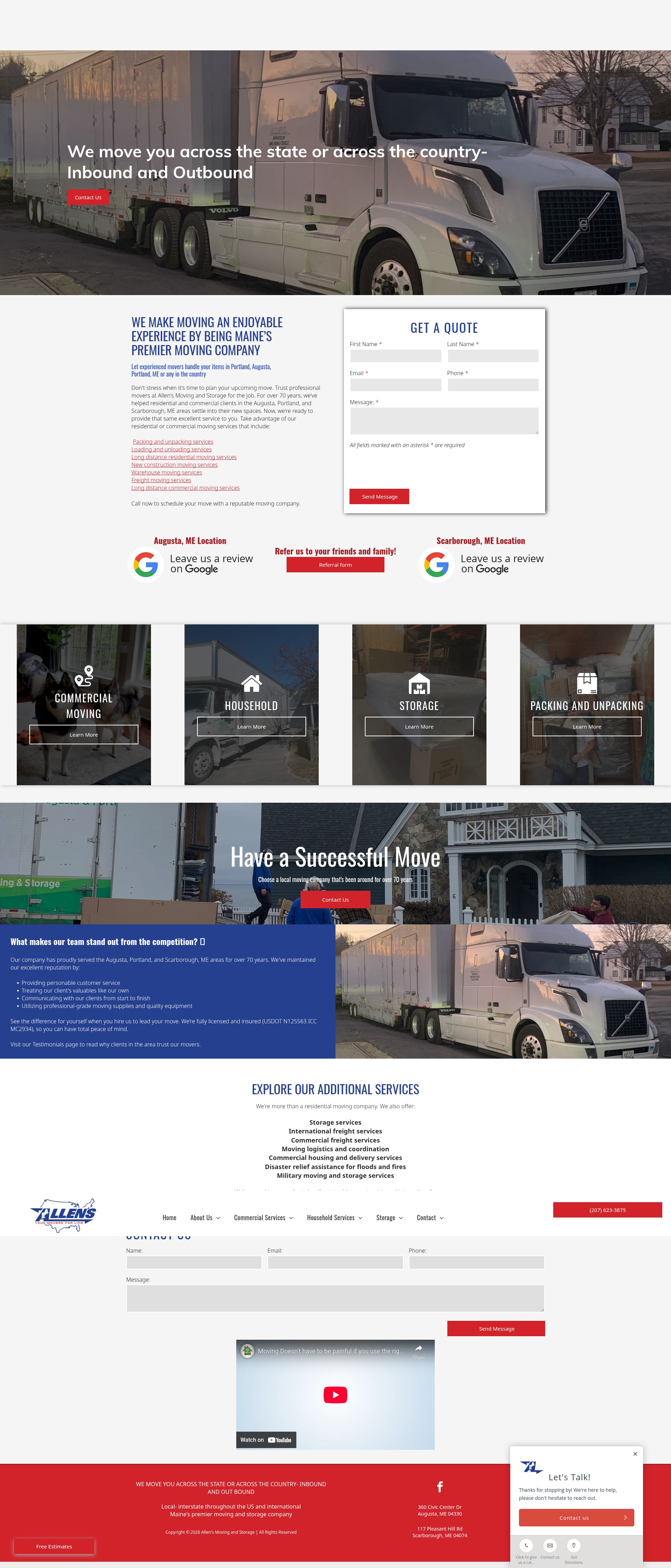 Screenshot of www.allenstransfer.com
