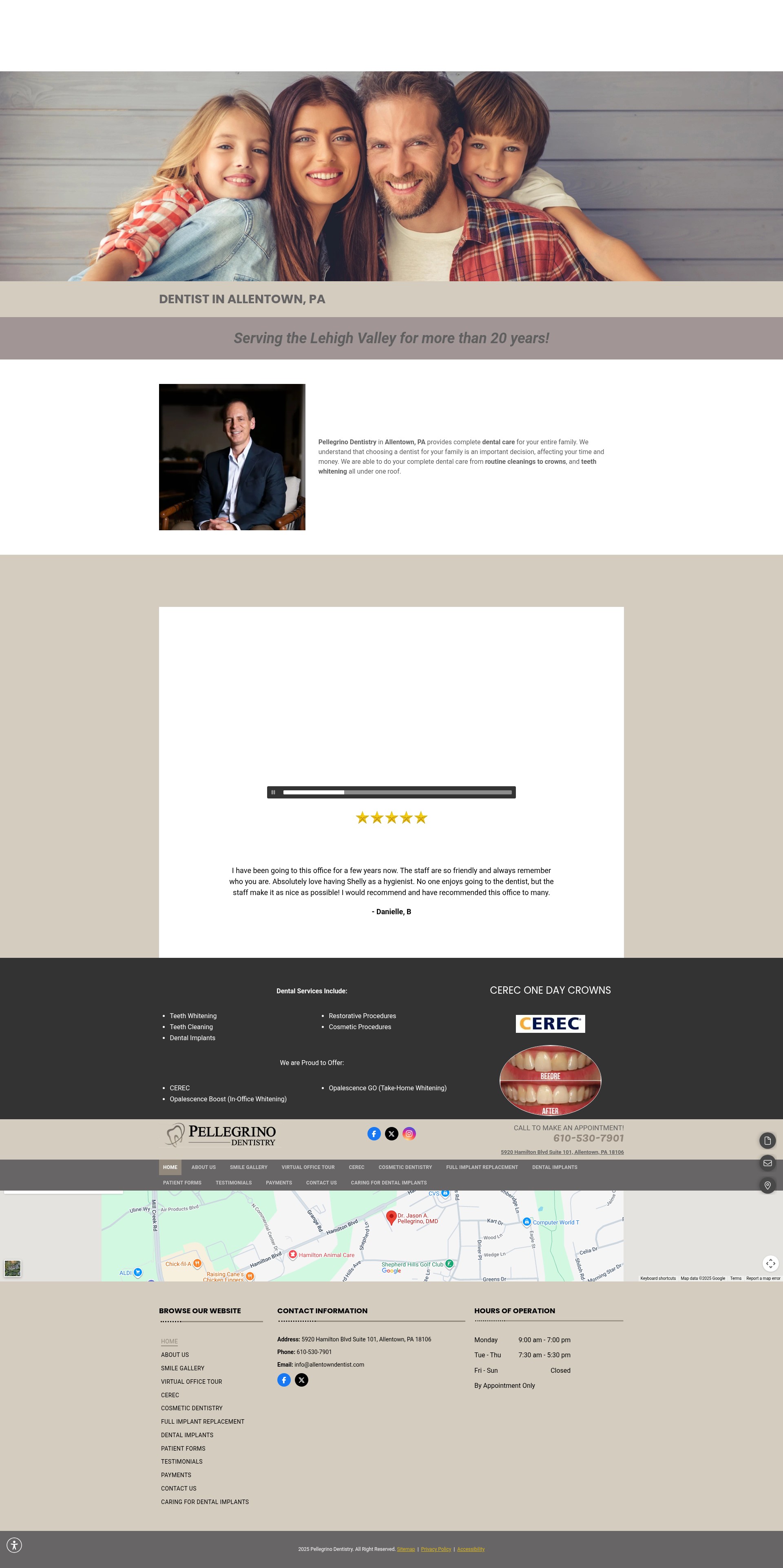 Screenshot of www.allentowndentist.com