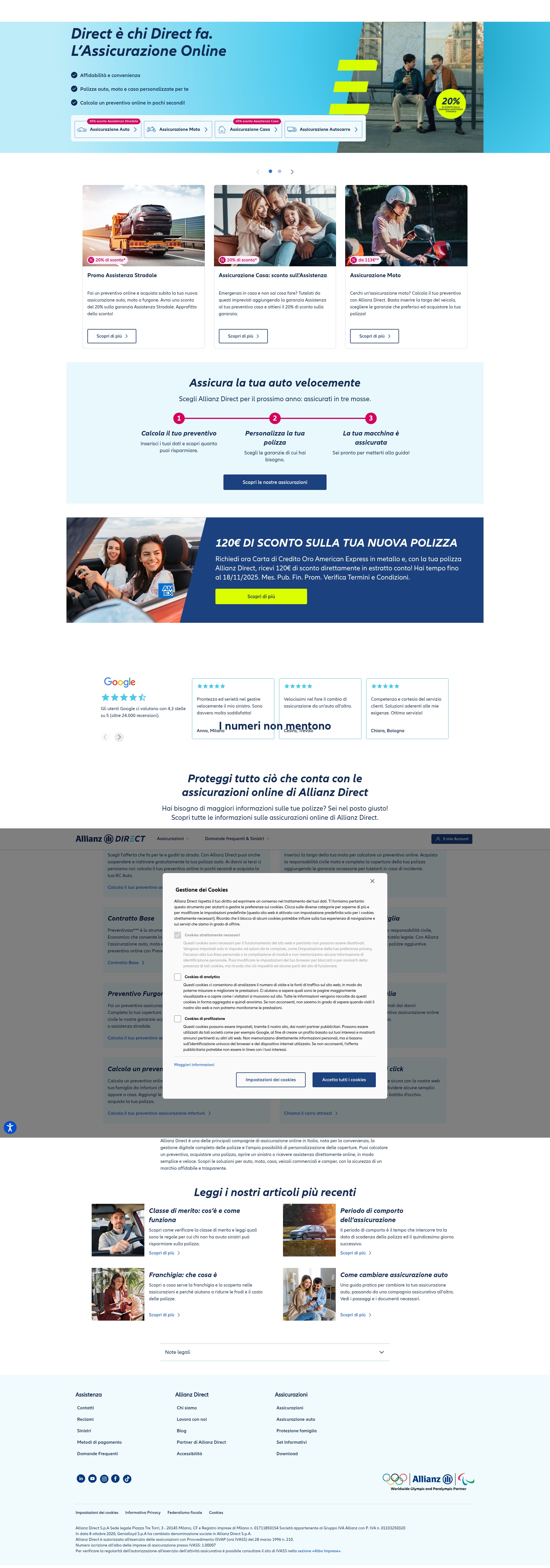 Screenshot of www.allianzdirect.it