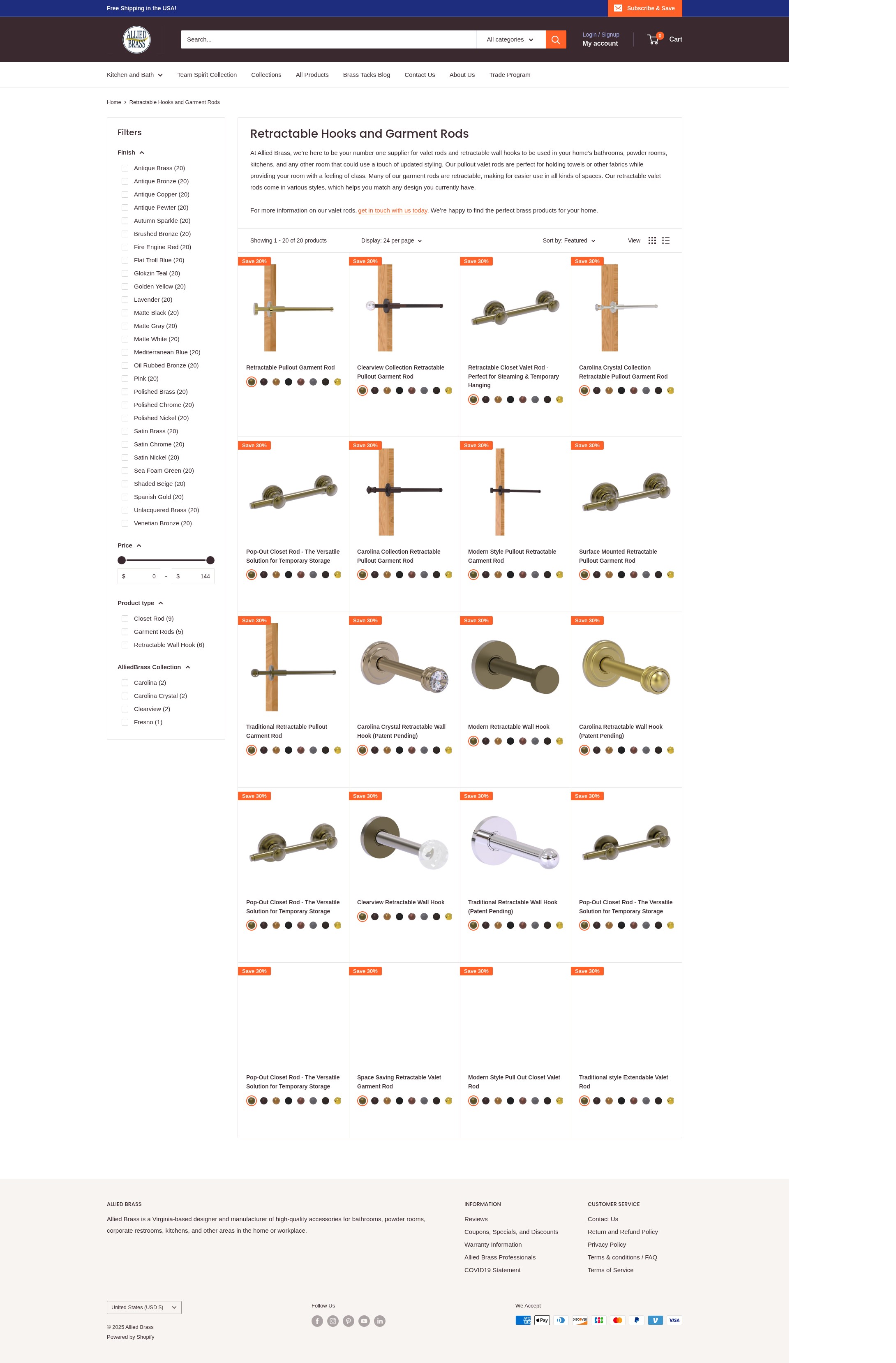 Screenshot of www.alliedbrass.com