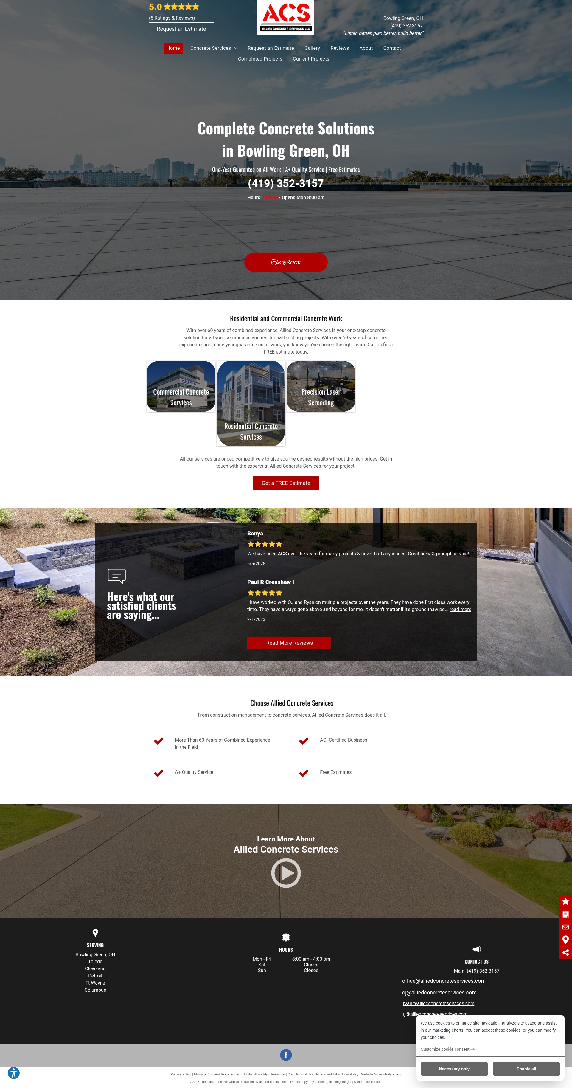 Screenshot of www.alliedconcreteservices.com