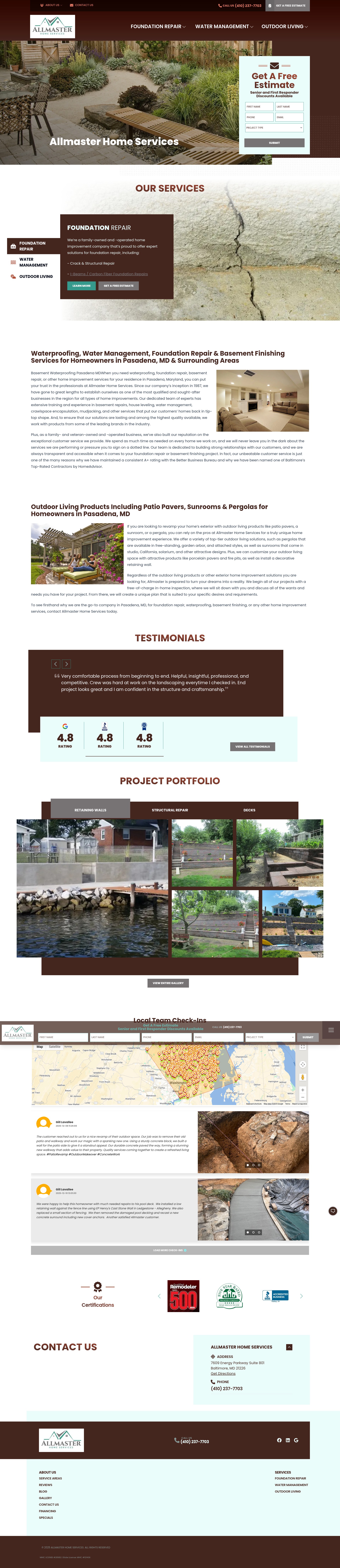 Screenshot of www.allmasterbuilders.com