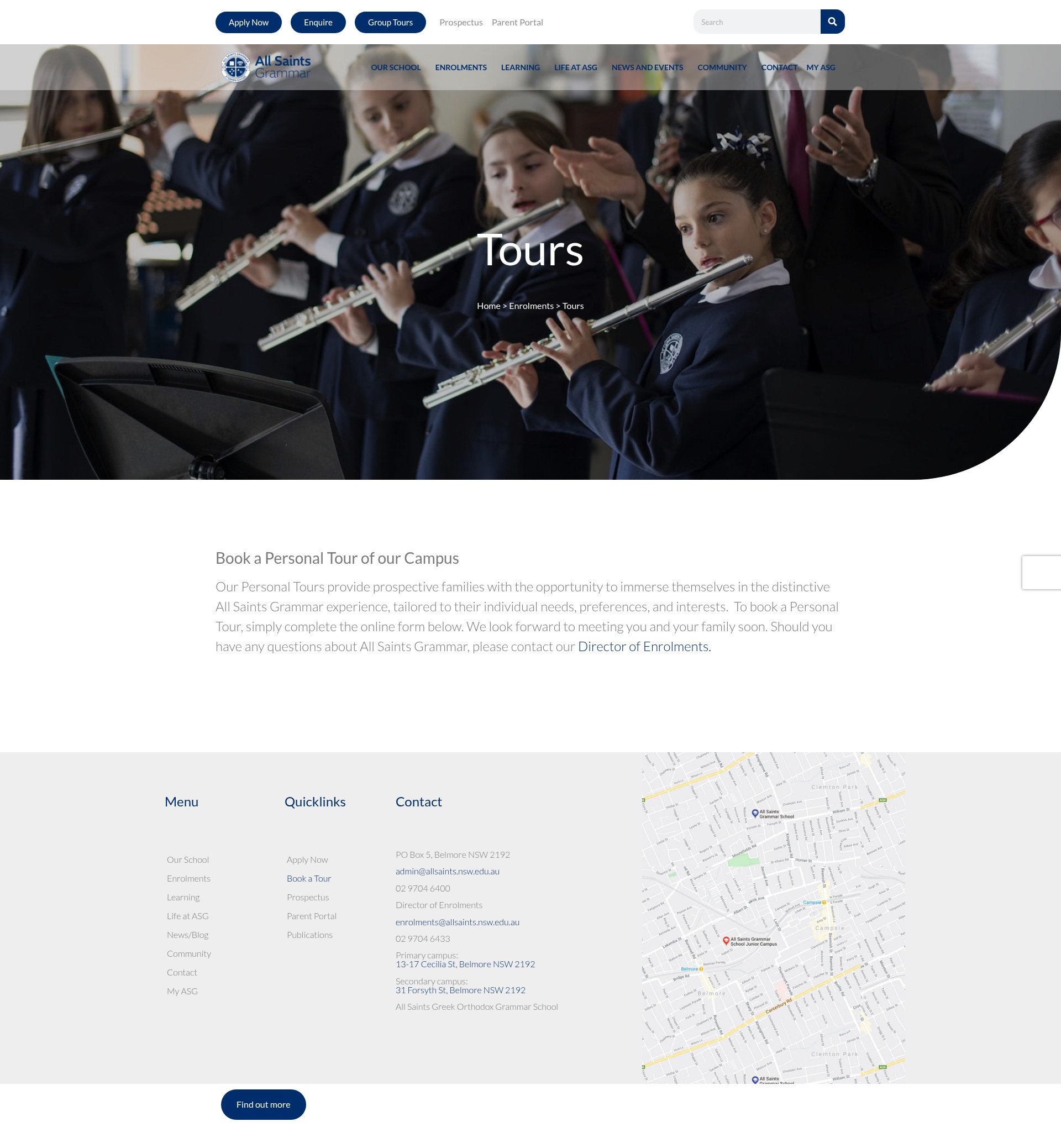 Screenshot of www.allsaints.nsw.edu.au