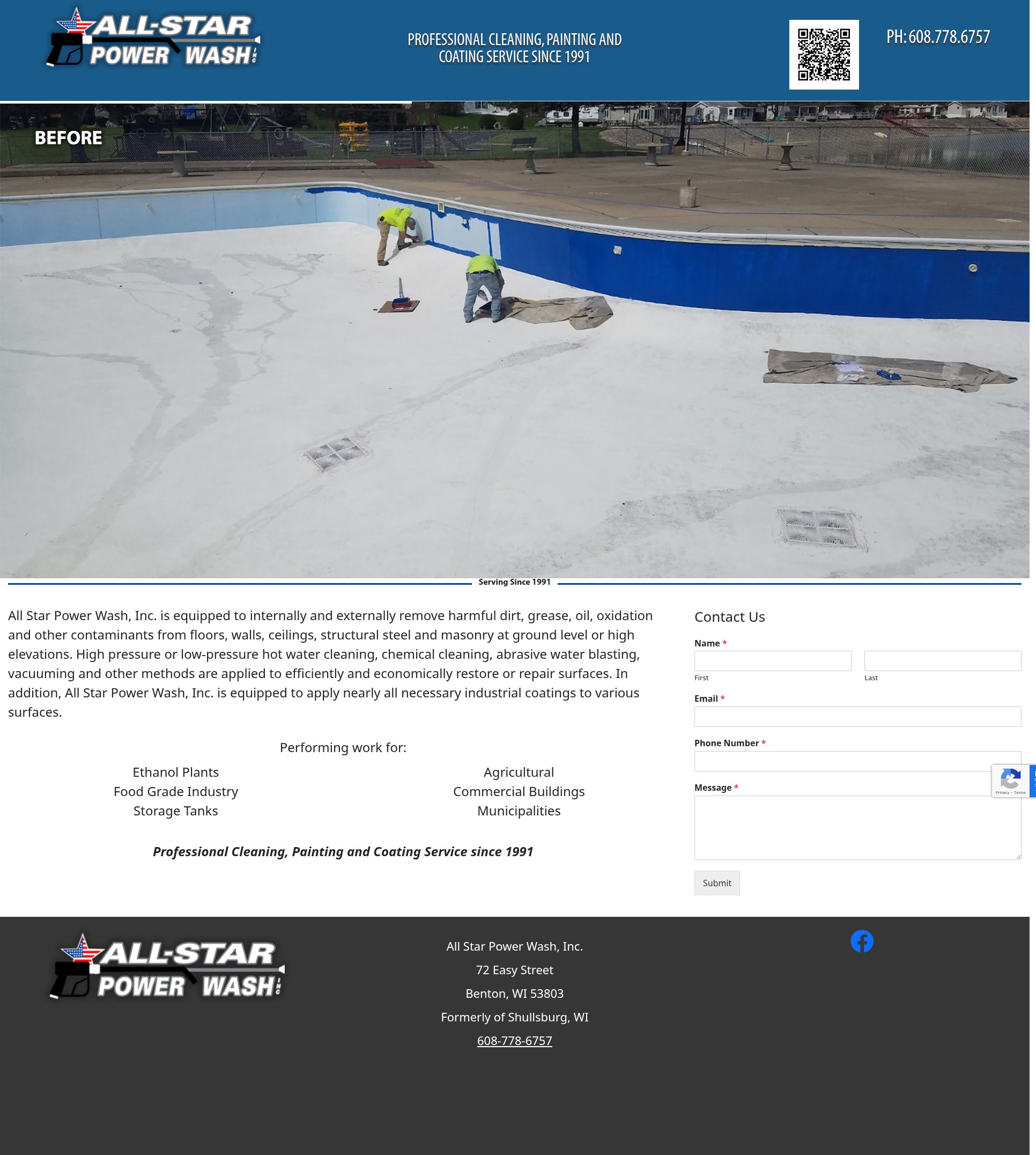 Screenshot of www.allstarpowerwashinc.com