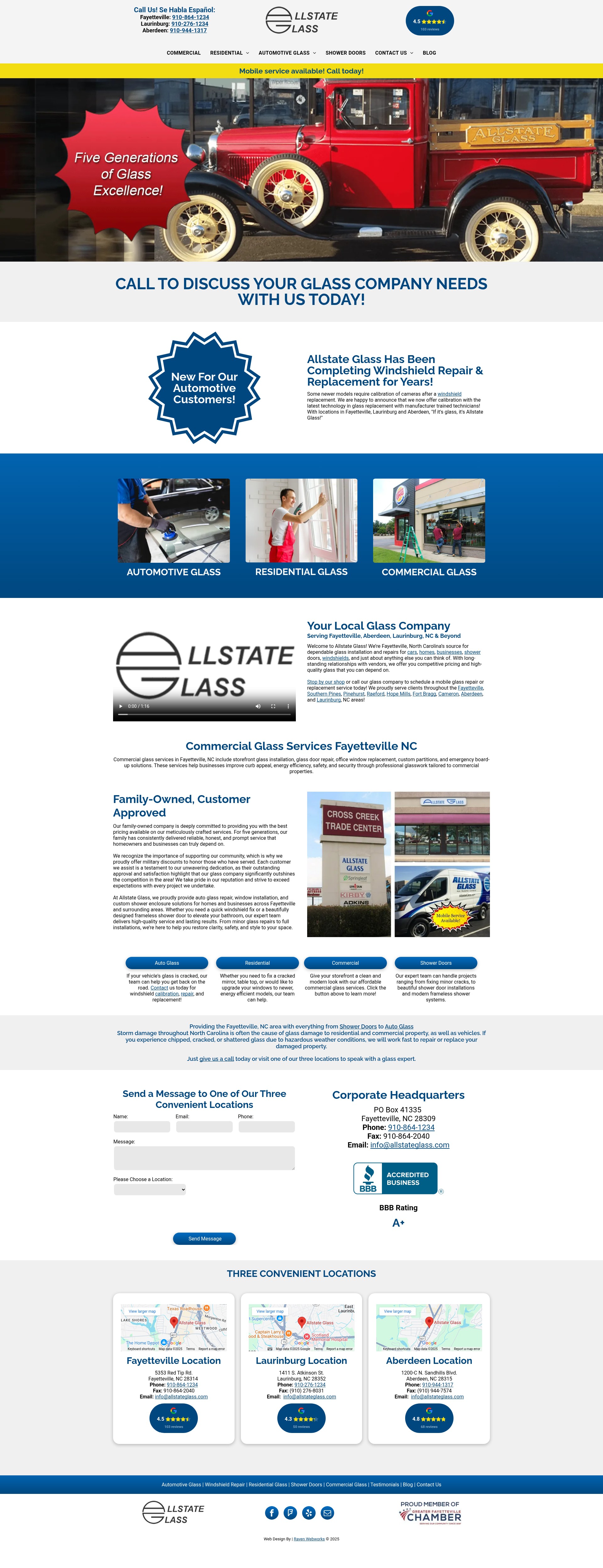 Screenshot of www.allstateglass.com