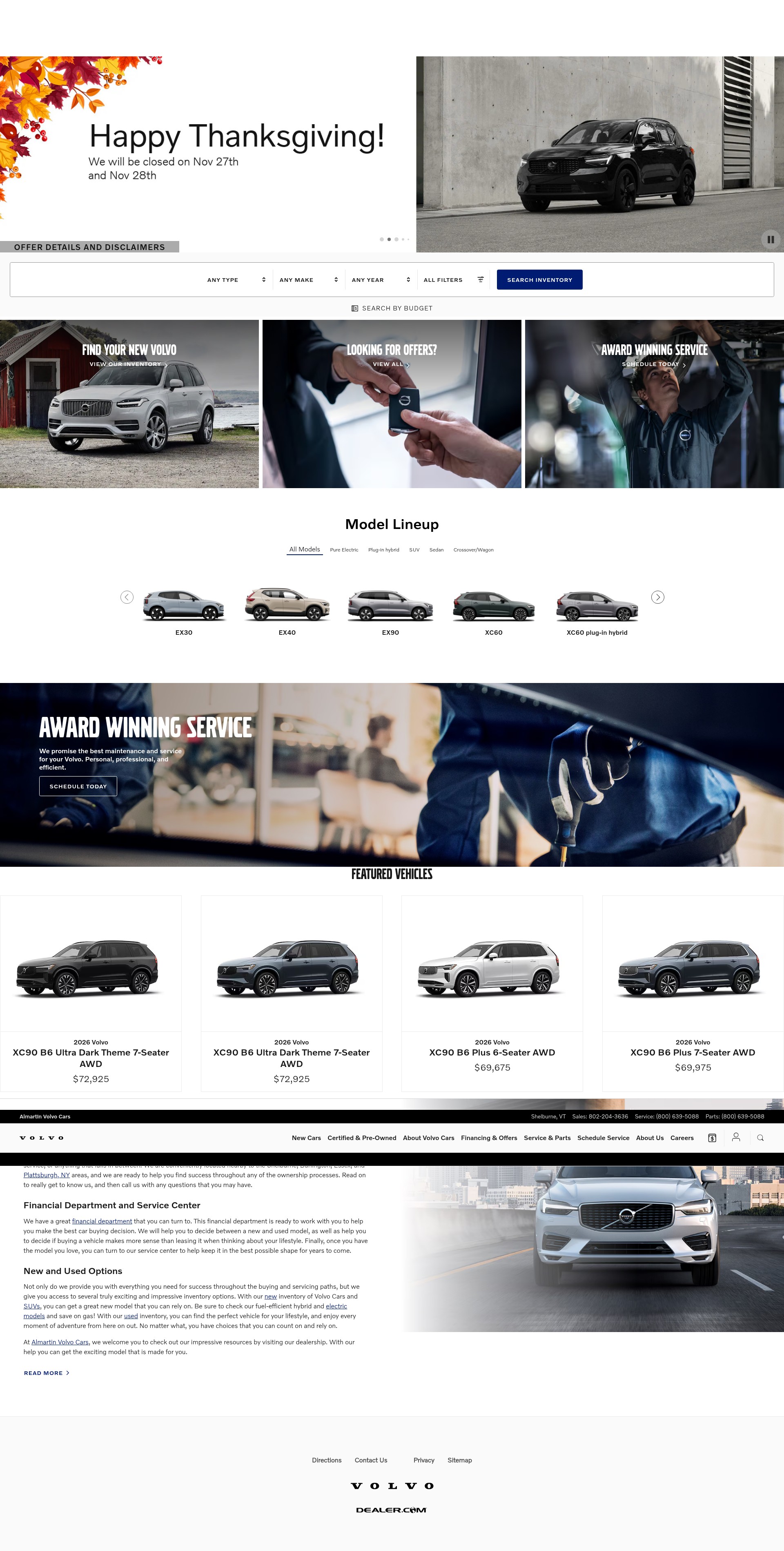 Screenshot of www.almartinvolvocars.com