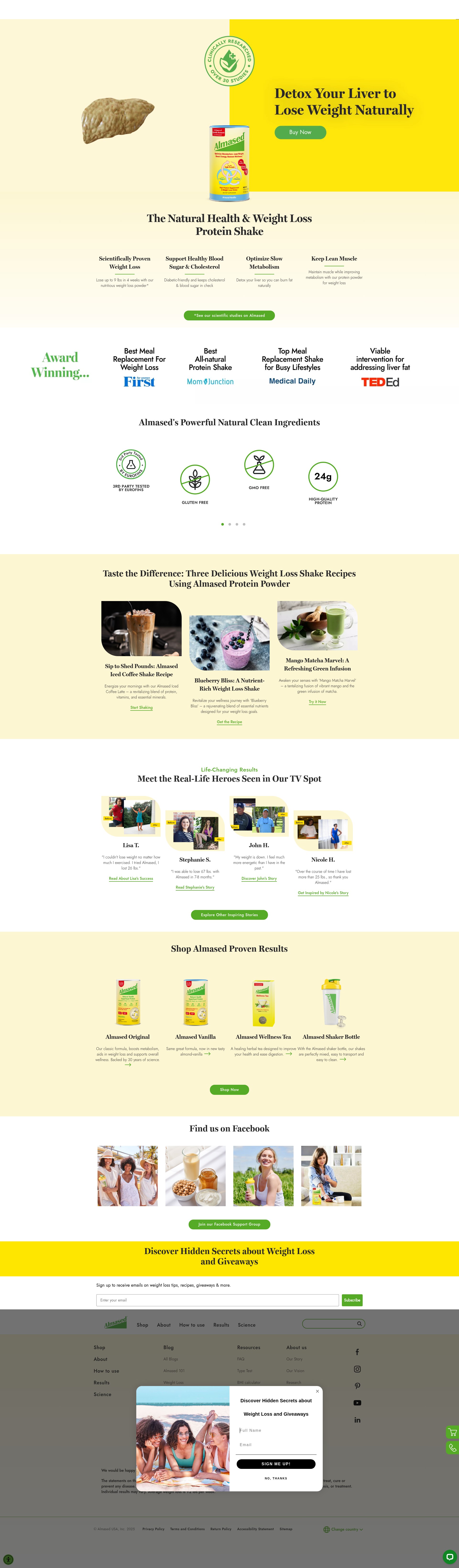 Screenshot of www.almased.com