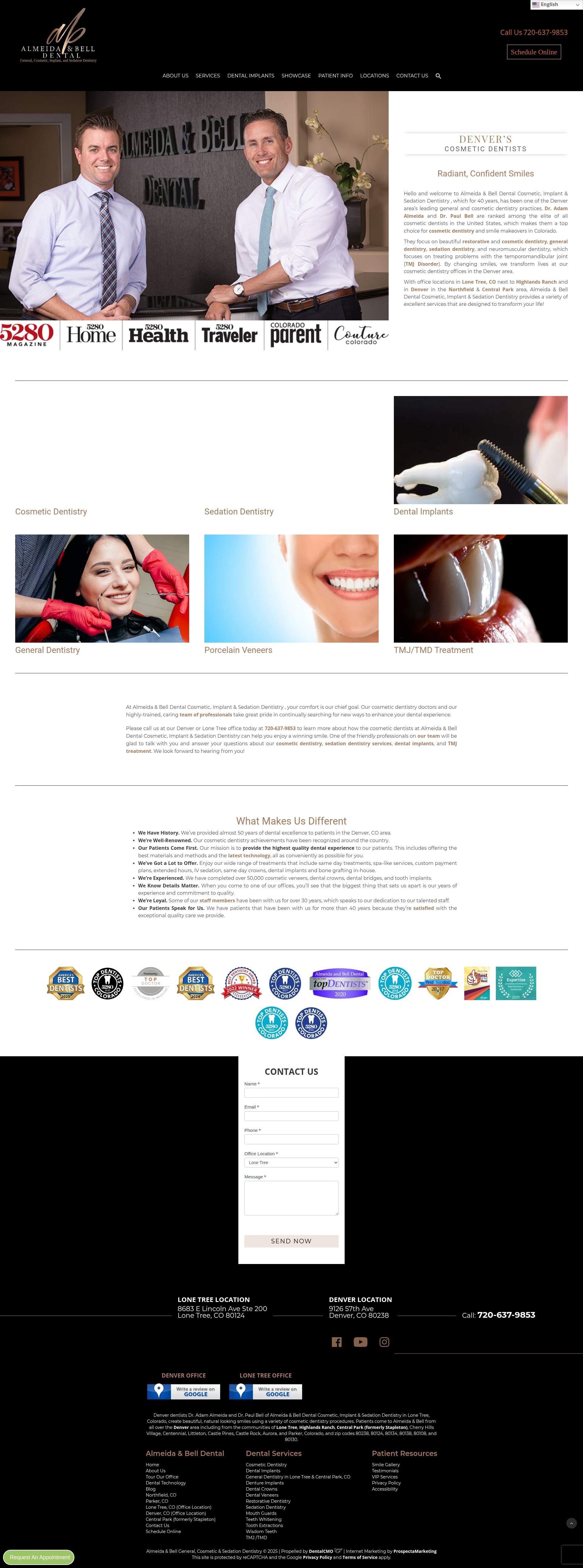Screenshot of www.almeidabelldental.com