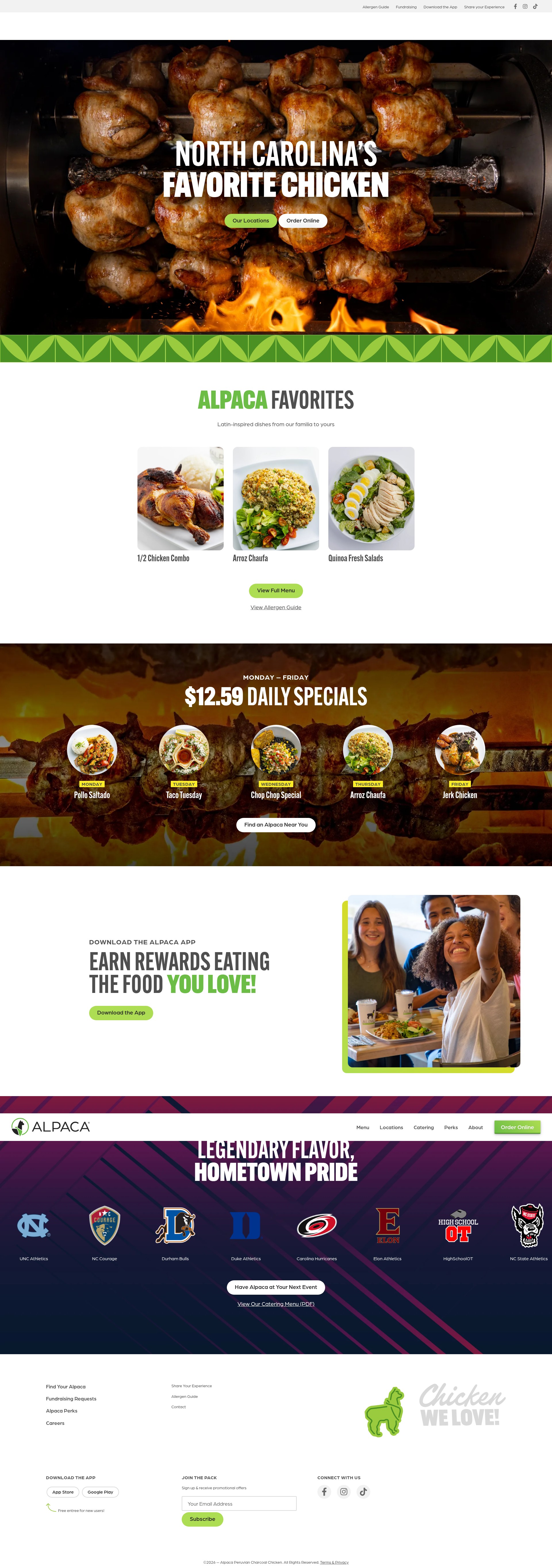 Screenshot of www.alpacachicken.com
