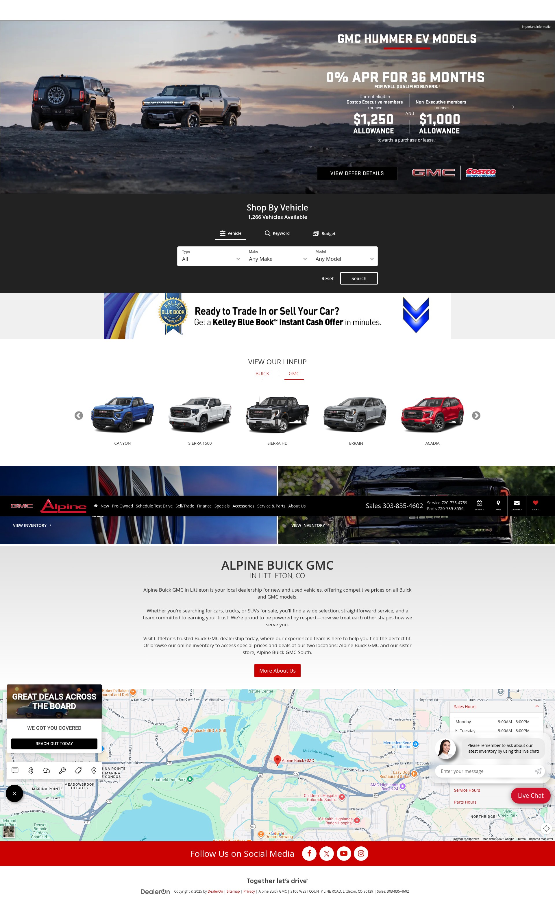 Screenshot of www.alpinebuickgmc.com