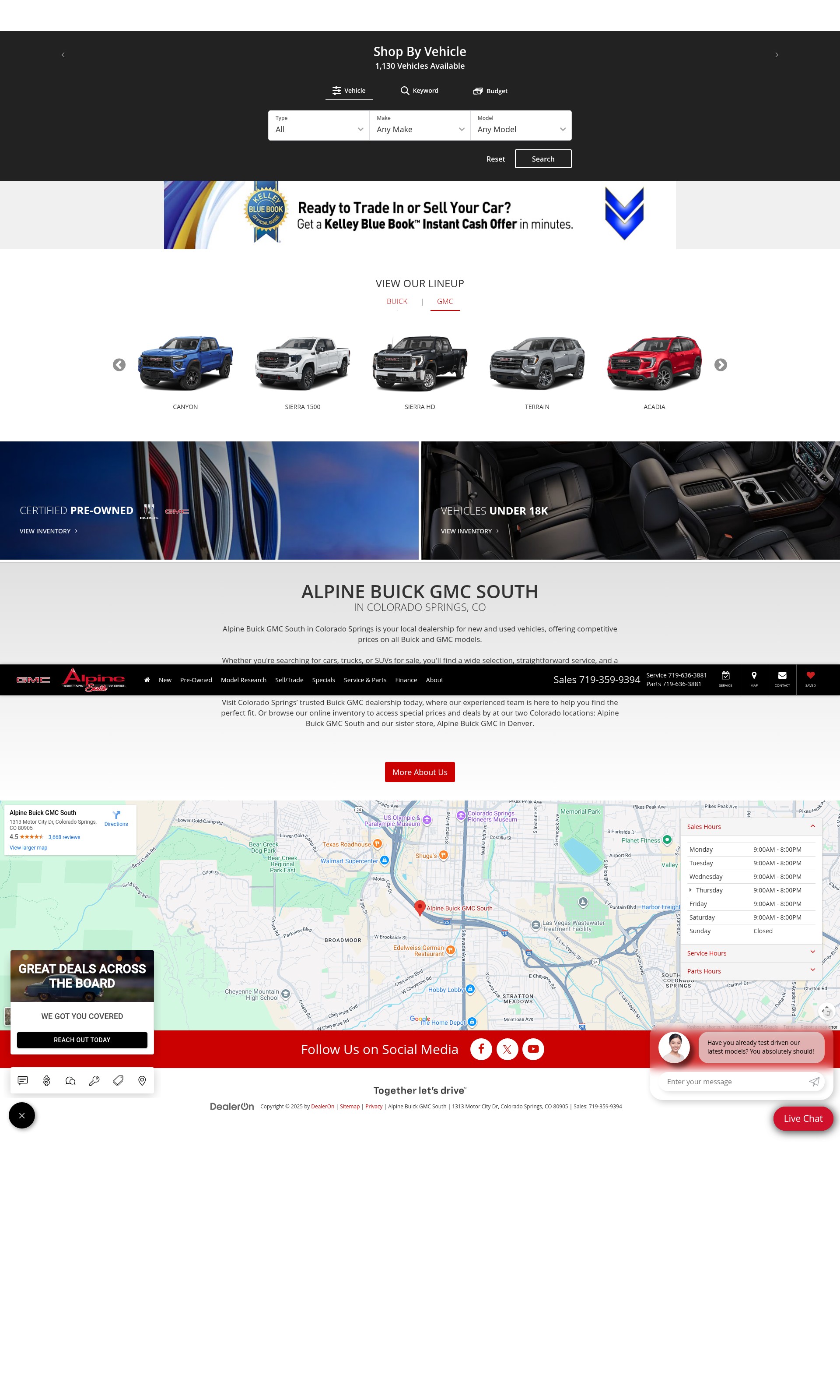 Screenshot of www.alpinebuickgmcsouth.com