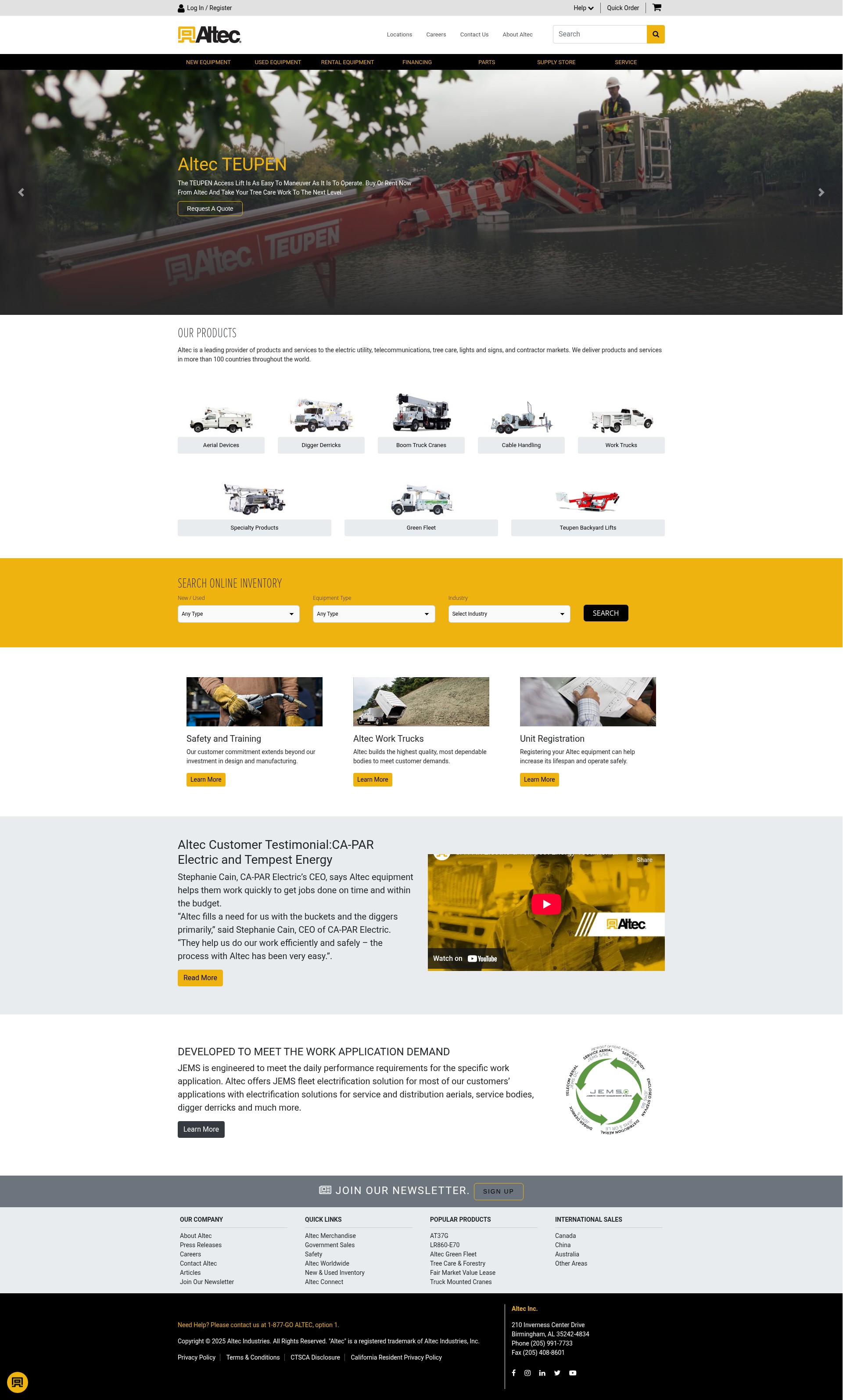 Screenshot of www.altec.com