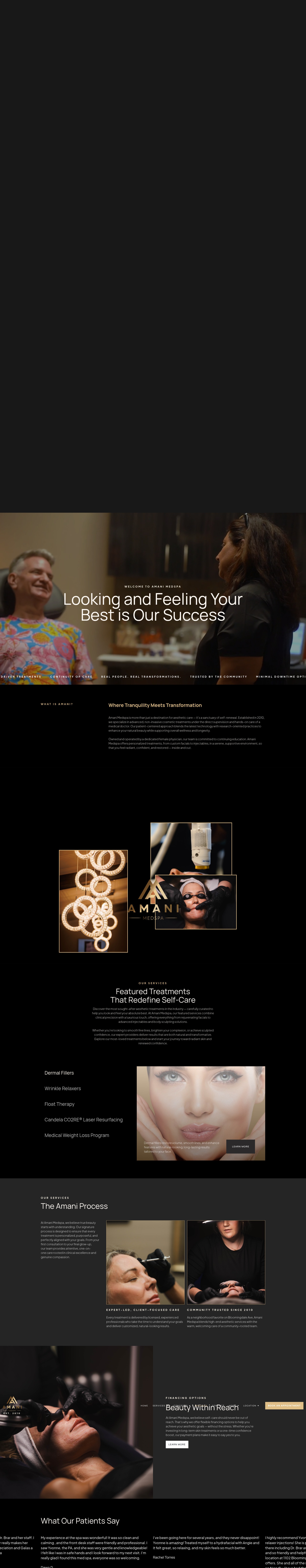 Screenshot of www.amanimedspa.com