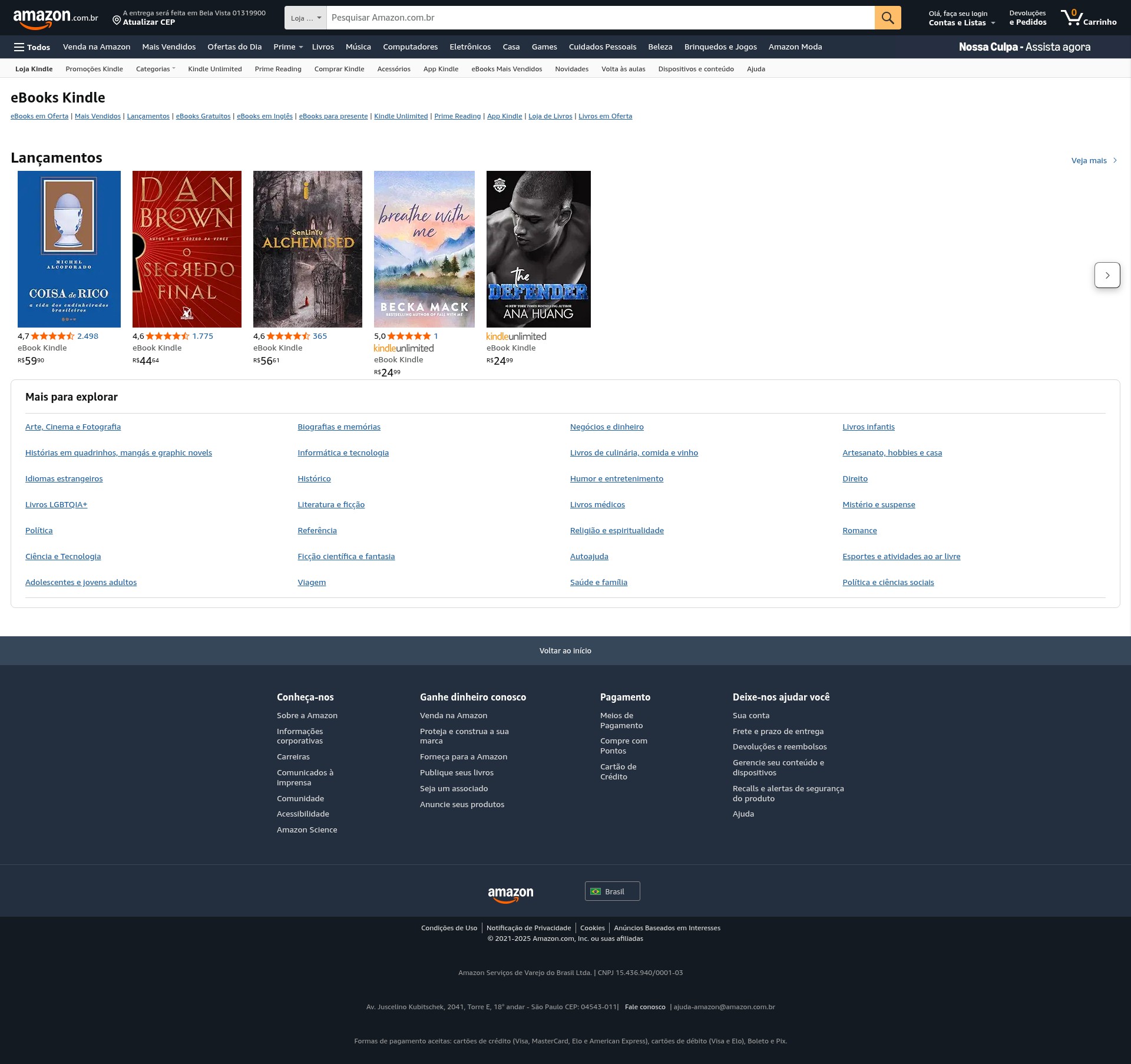 Screenshot of www.amazon.com.br